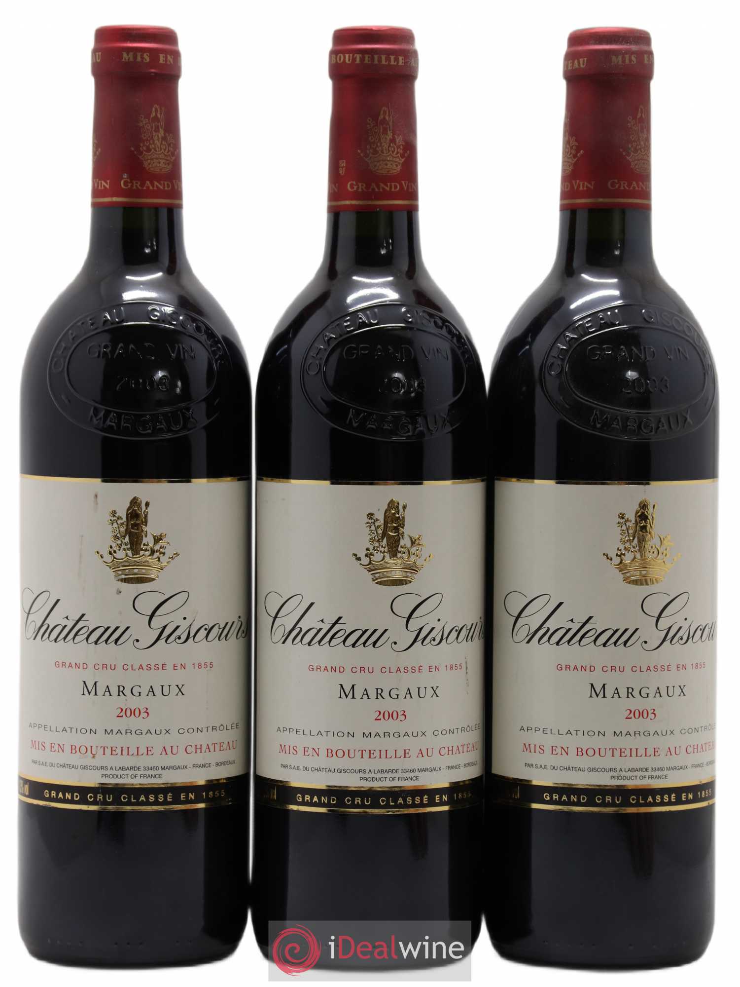 Château Giscours 3ème Grand Cru Classé 2003 - Lot de 3 bouteilles - 0