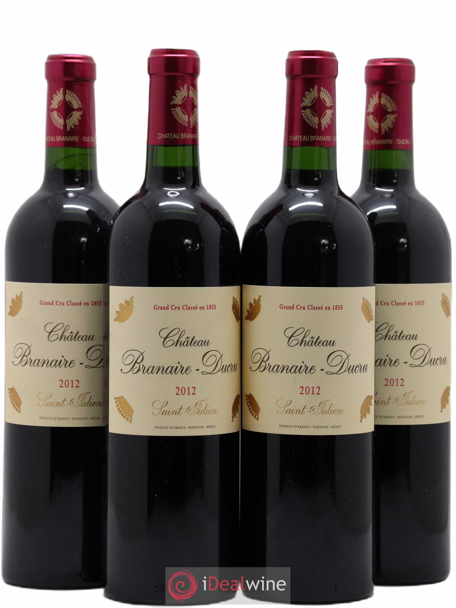 Château Branaire Ducru 4ème Grand Cru Classé 2012 - Lot de 4 bouteilles - 0