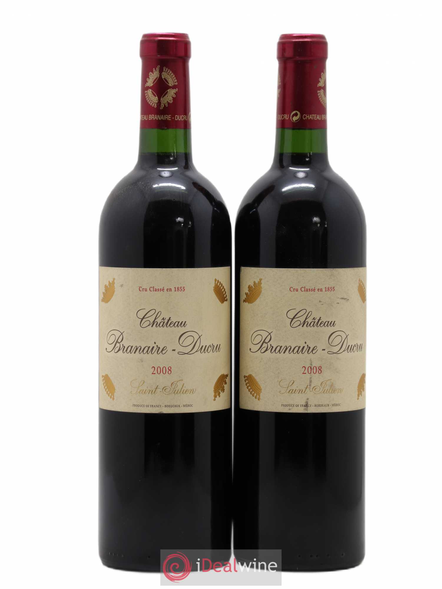 Château Branaire Ducru 4ème Grand Cru Classé 2008 - Lot de 2 bouteilles - 0