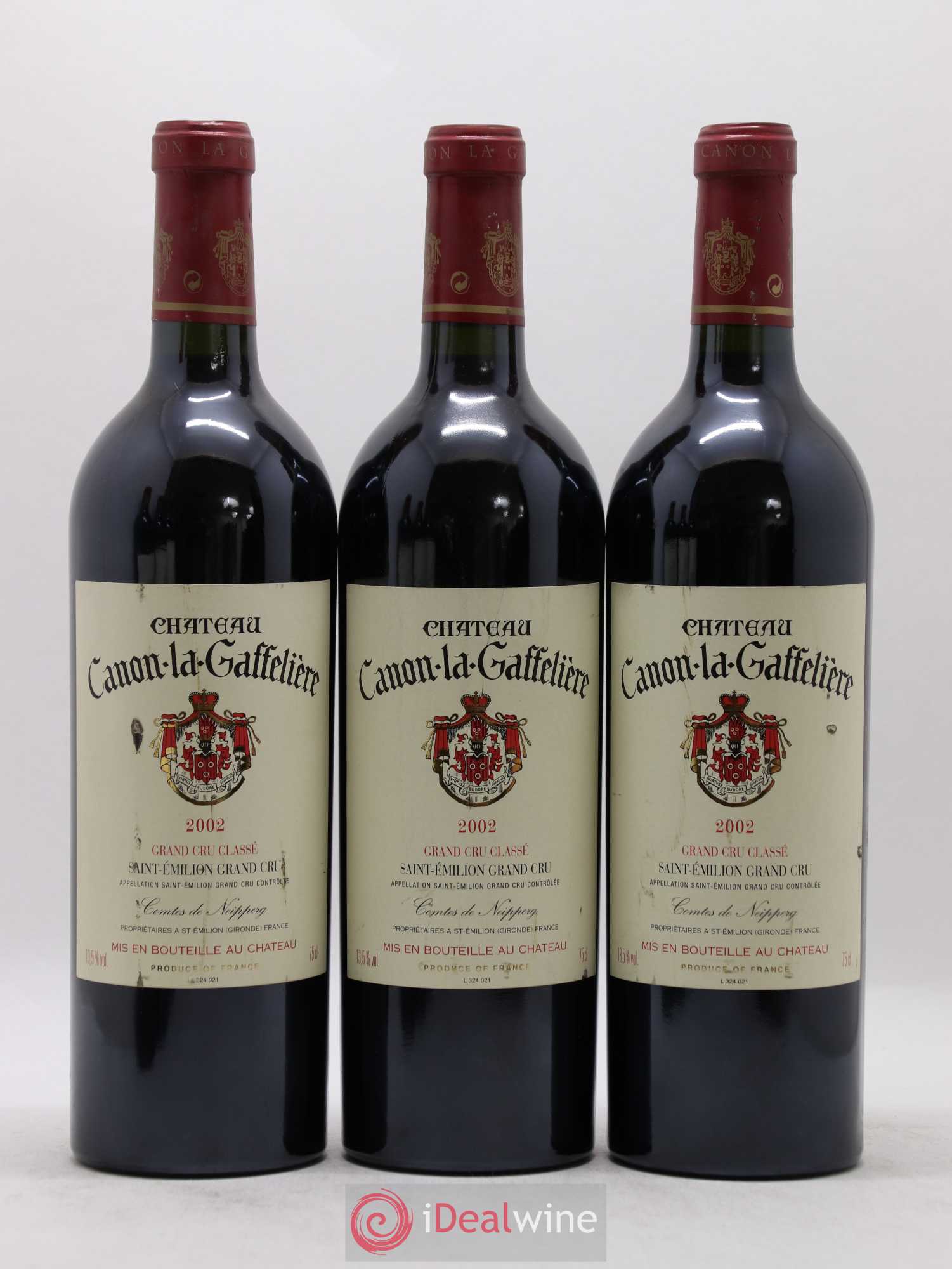 Château Canon la Gaffelière 1er Grand Cru Classé B 2002 - Lot de 6 bouteilles - 1