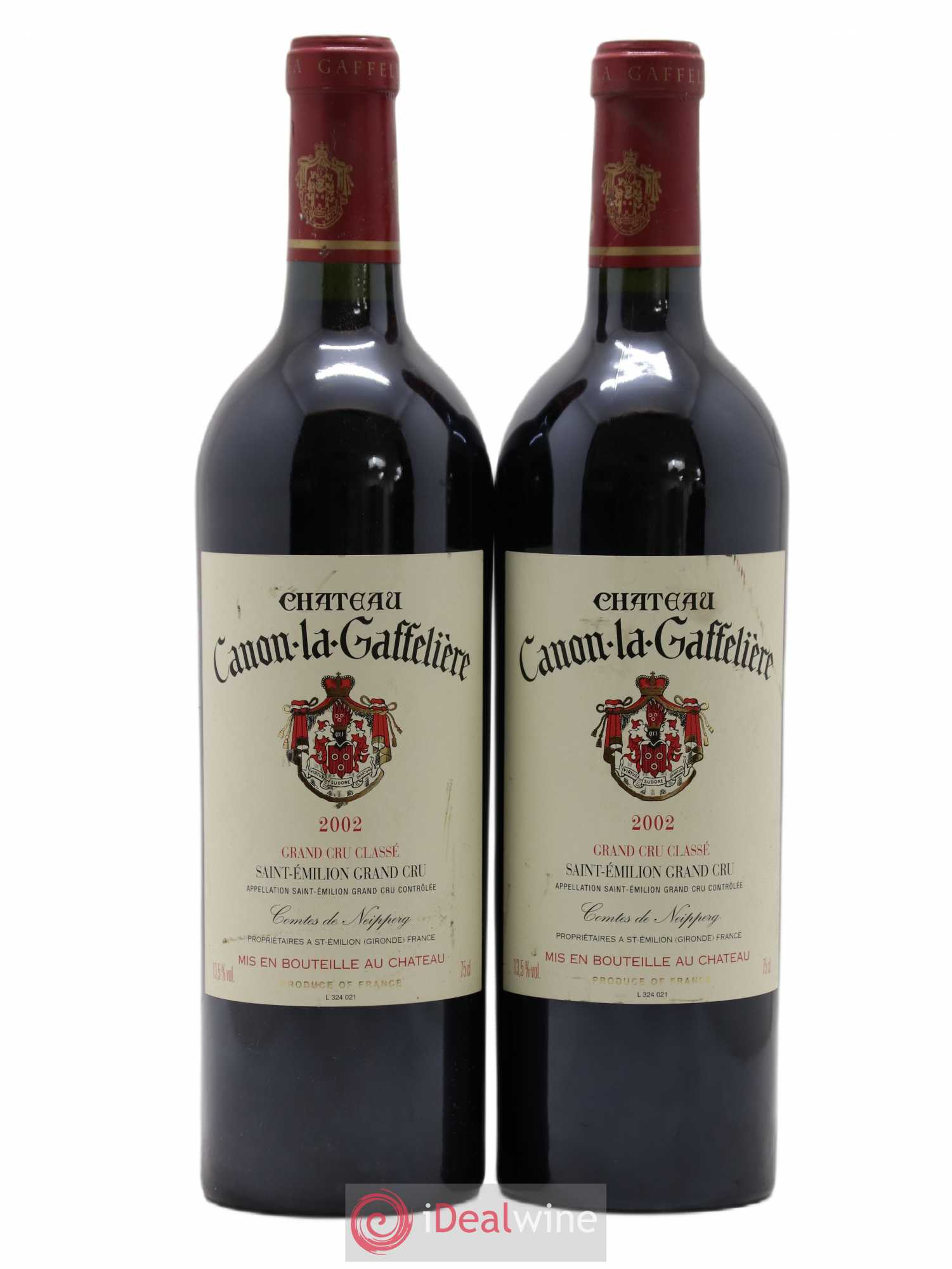 Château Canon la Gaffelière 1er Grand Cru Classé B 2002 - Lot de 2 bouteilles - 0