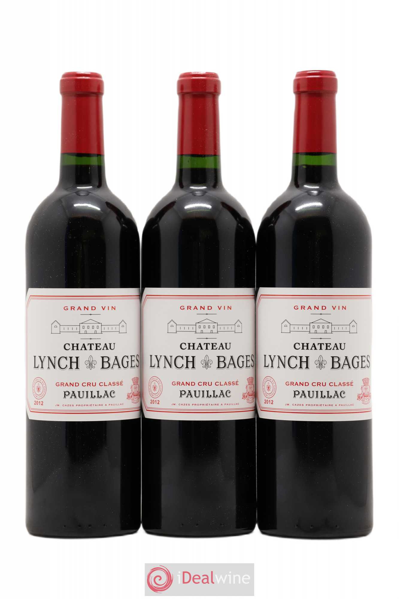 Château Lynch Bages 5ème Grand Cru Classé 2012 - Lot de 3 bouteilles - 0
