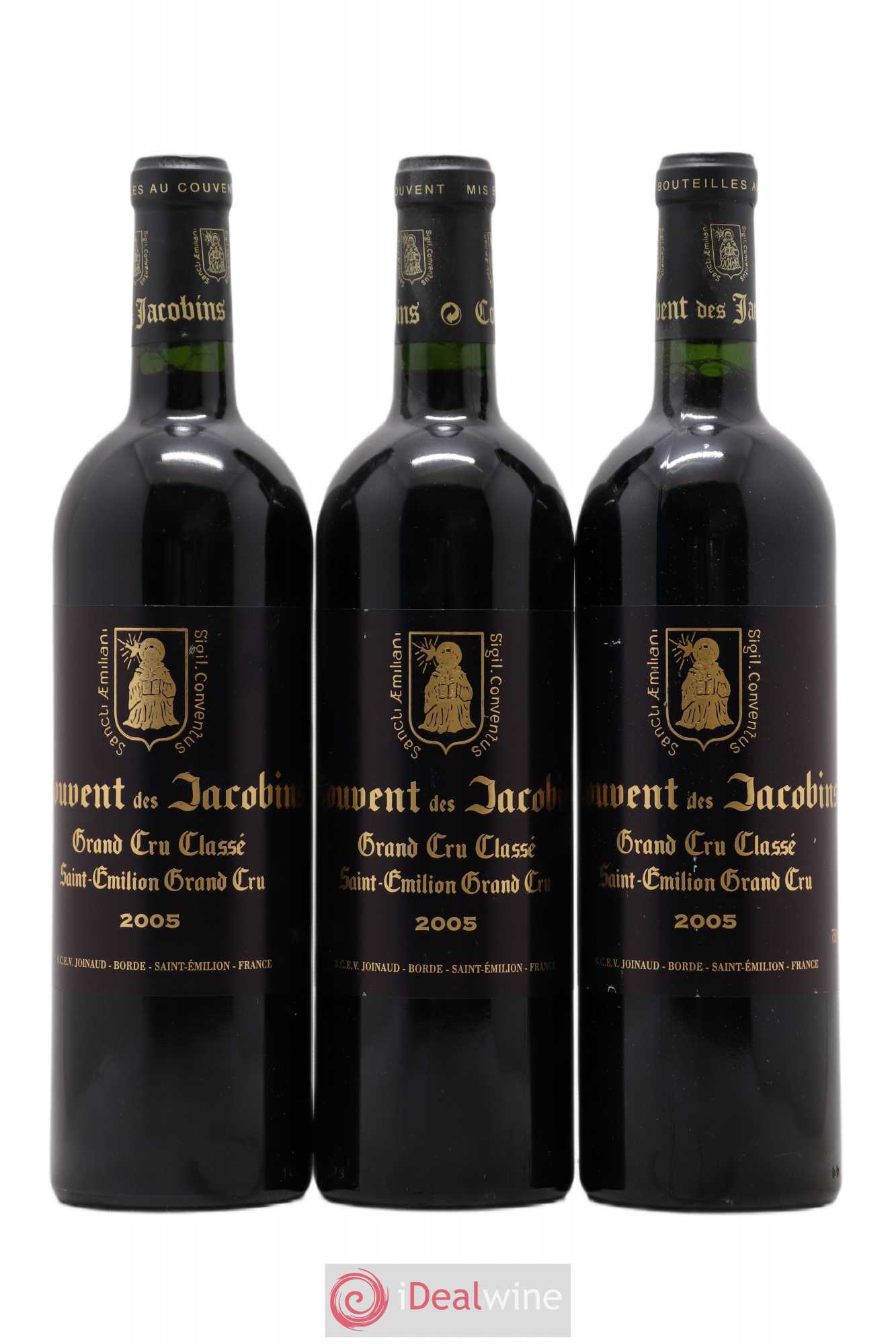 Château Couvent des Jacobins Grand Cru Classé 2005 - Lot de 3 bouteilles - 0