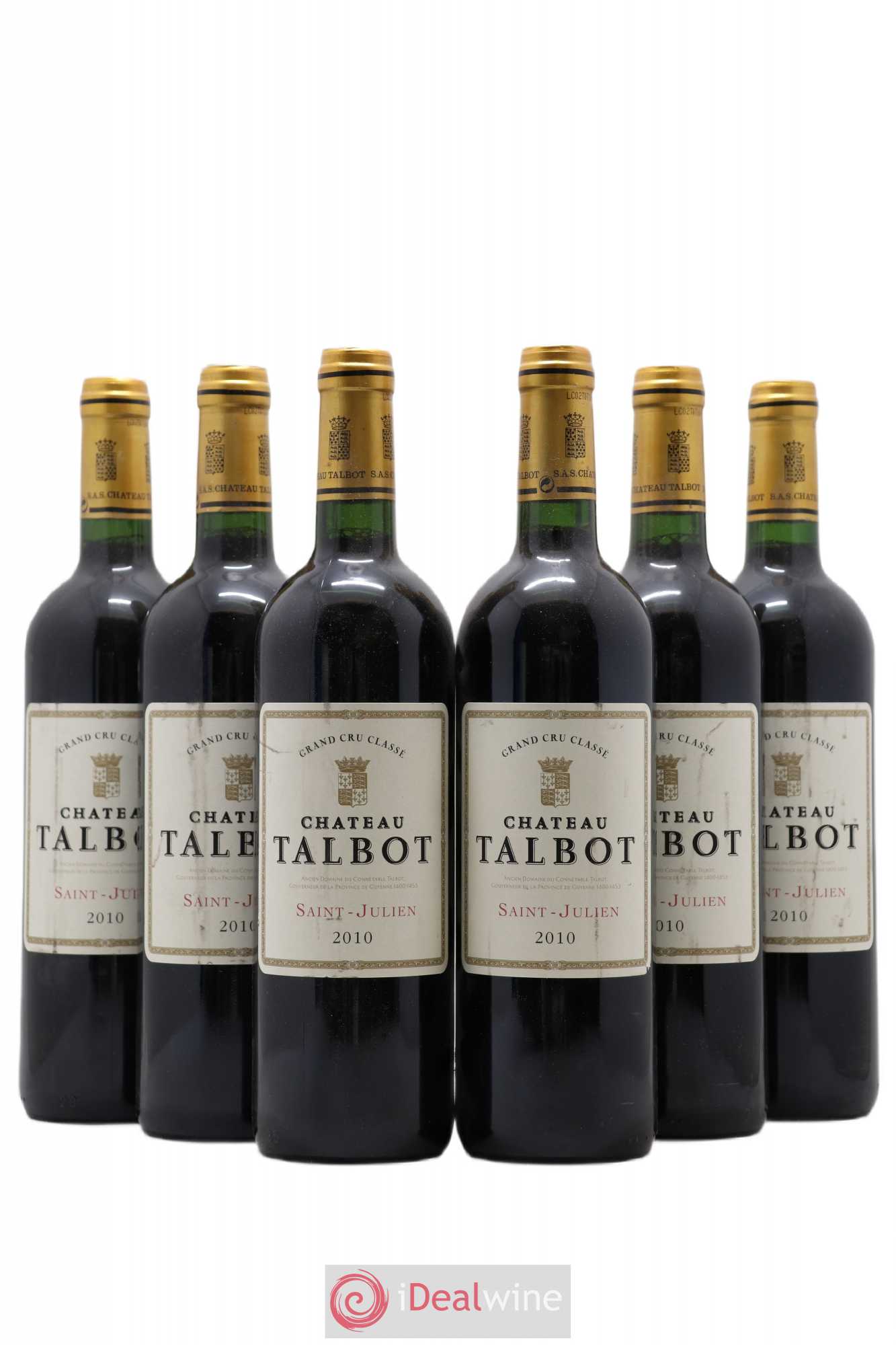 Château Talbot 4ème Grand Cru Classé 2010 - Lot de 6 bouteilles - 0