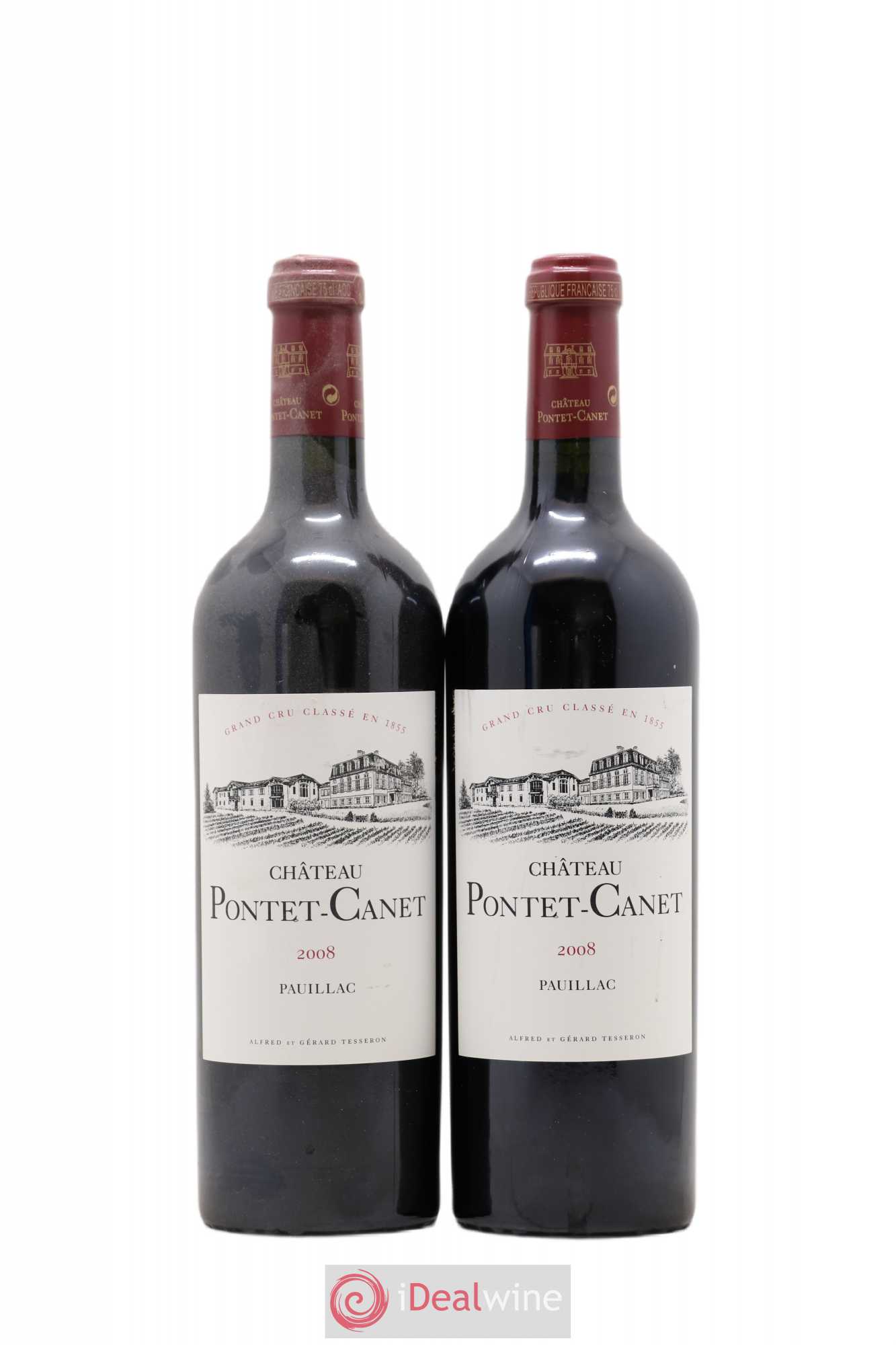 Château Pontet Canet 5ème Grand Cru Classé 2008 - Lot de 2 bouteilles - 0