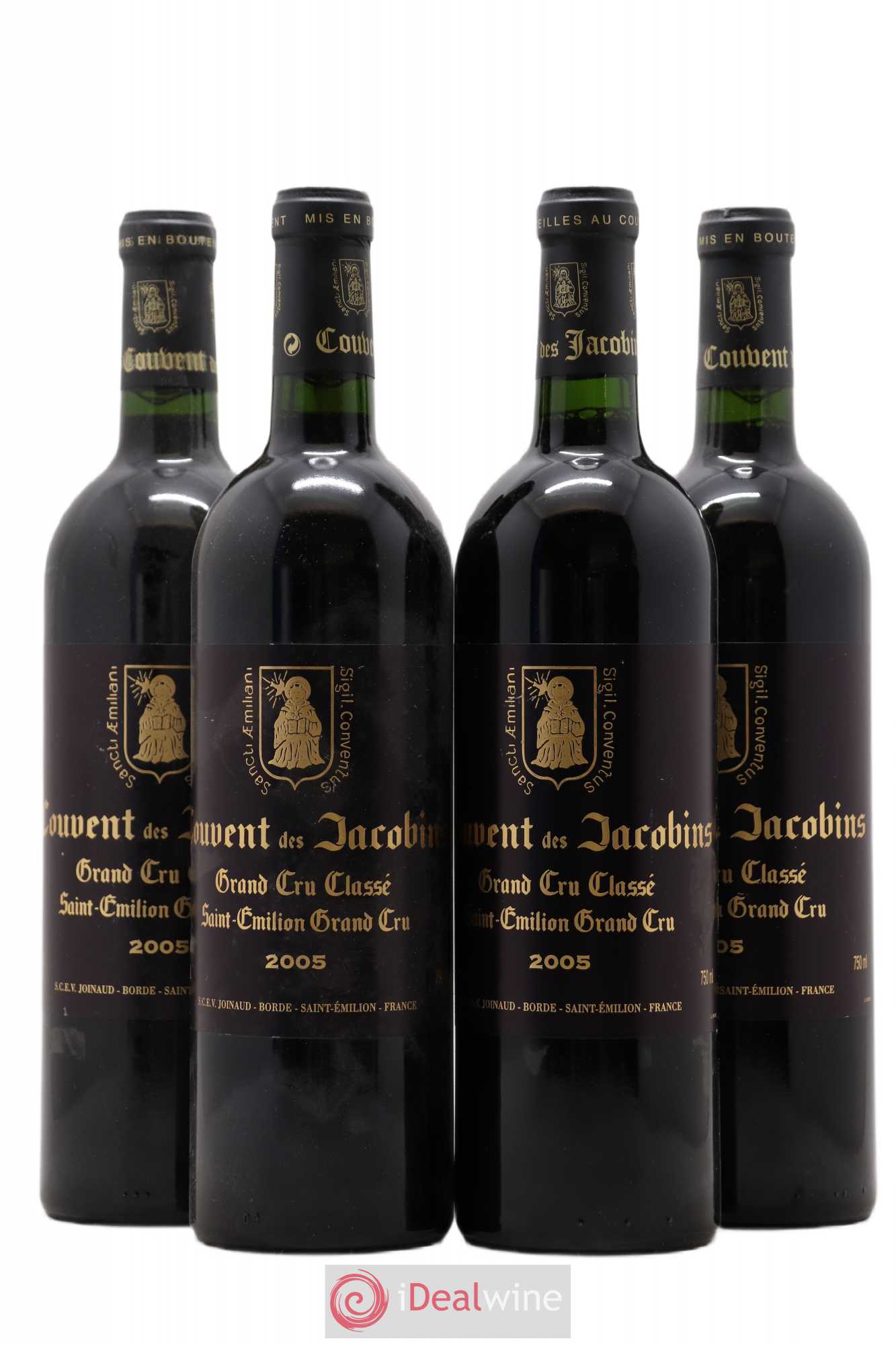 Château Couvent des Jacobins Grand Cru Classé 2005 - Lot de 4 bouteilles - 0
