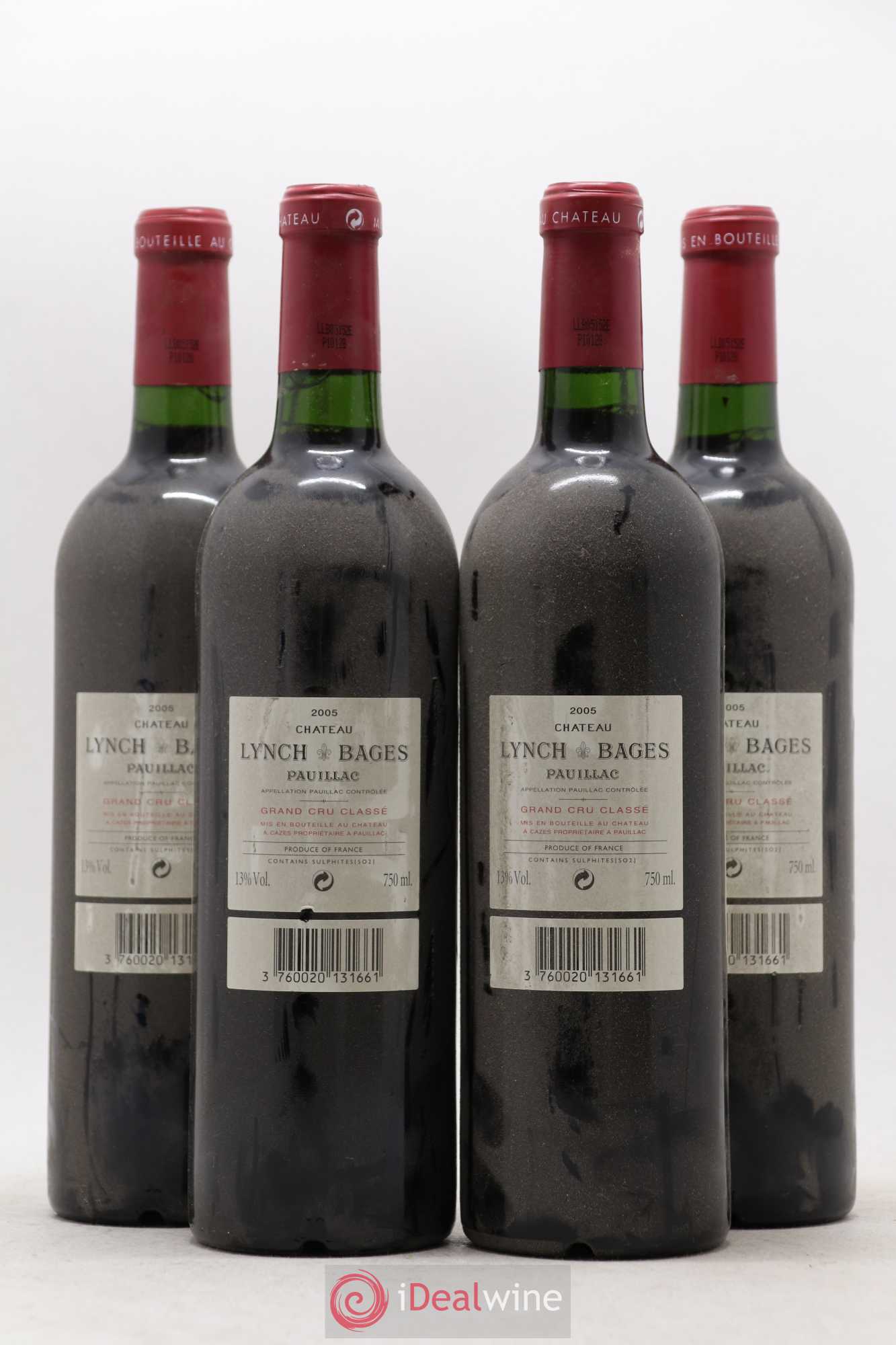 Château Lynch Bages 5ème Grand Cru Classé 2005 - Lot de 4 bouteilles - 1
