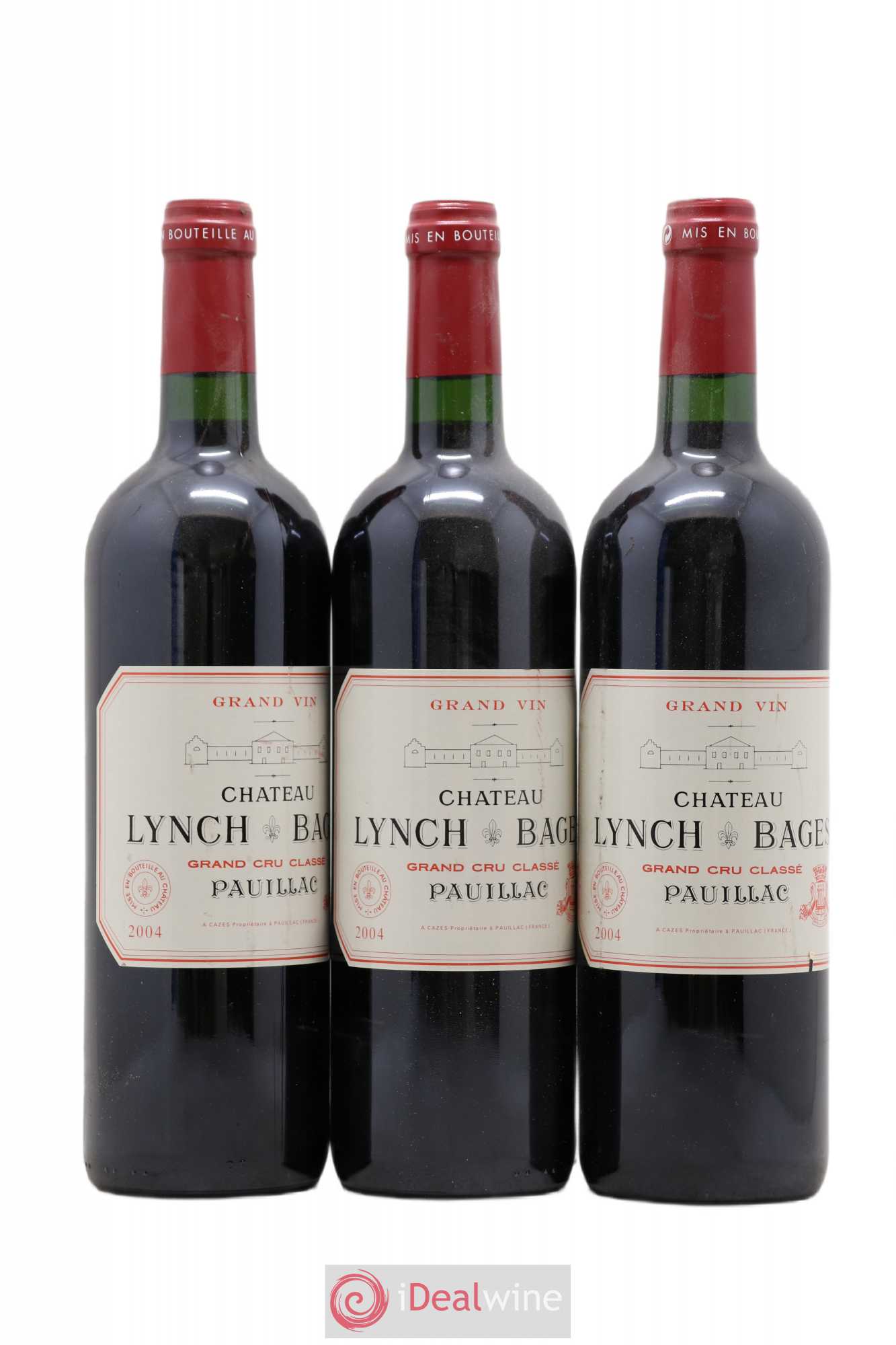 Château Lynch Bages 5ème Grand Cru Classé 2004 - Lot de 3 bouteilles - 0
