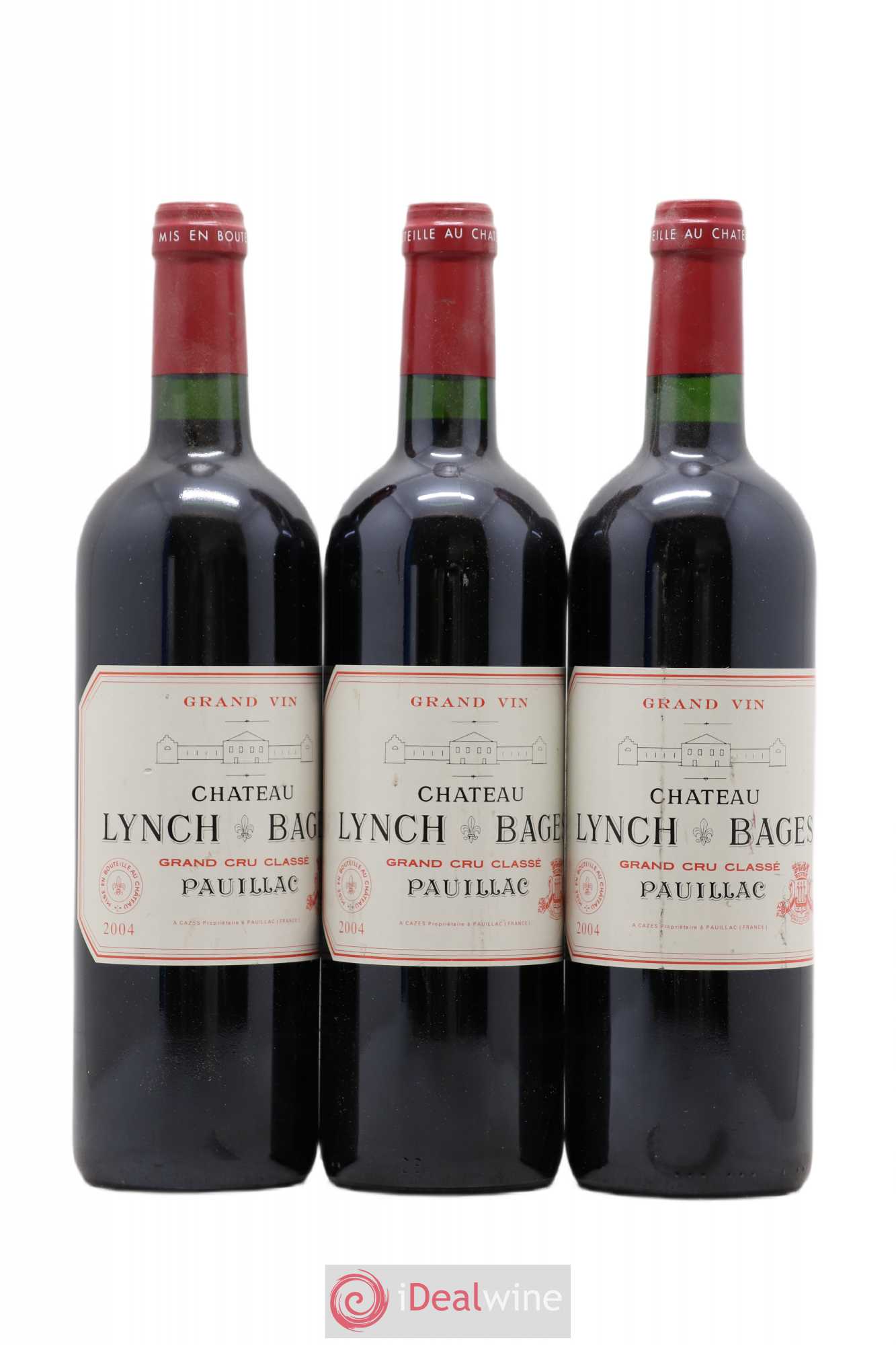Château Lynch Bages 5ème Grand Cru Classé 2004 - Lot de 3 bouteilles - 0
