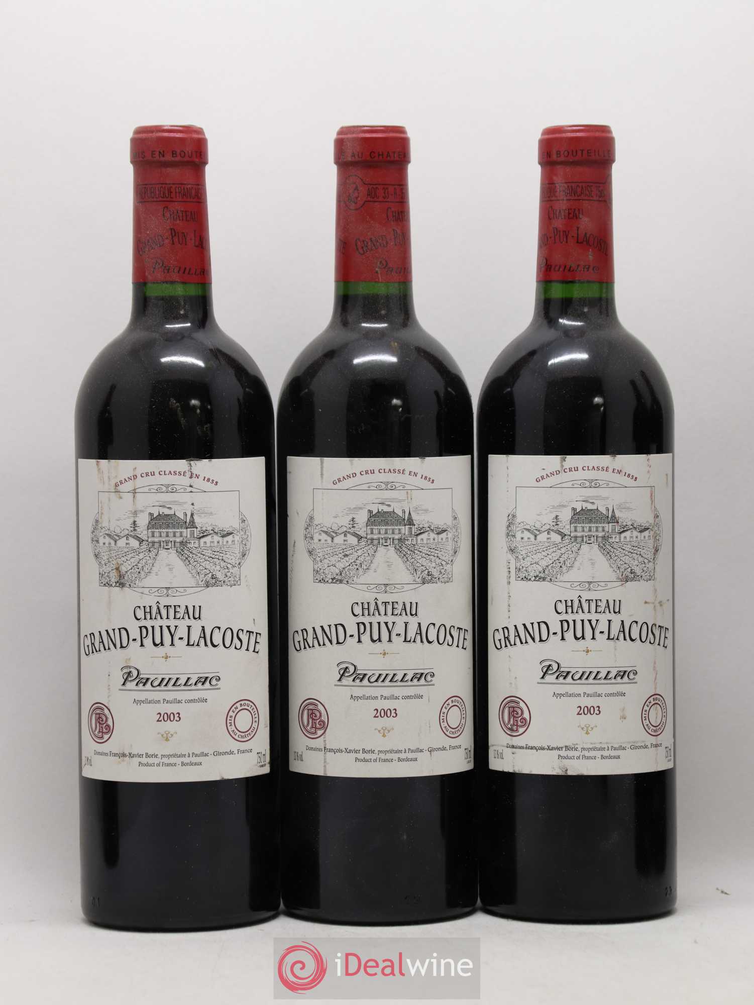 Château Grand Puy Lacoste 5ème Grand Cru Classé 2003 - Lot de 12 bouteilles - 3
