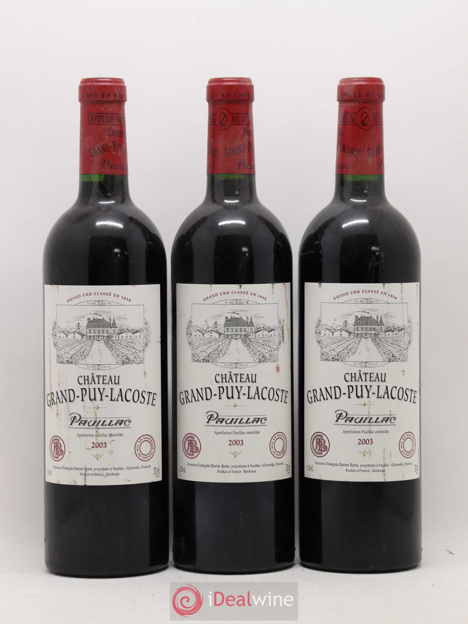 Château Grand Puy Lacoste 5ème Grand Cru Classé 2003 - Lot de 12 bouteilles - 4
