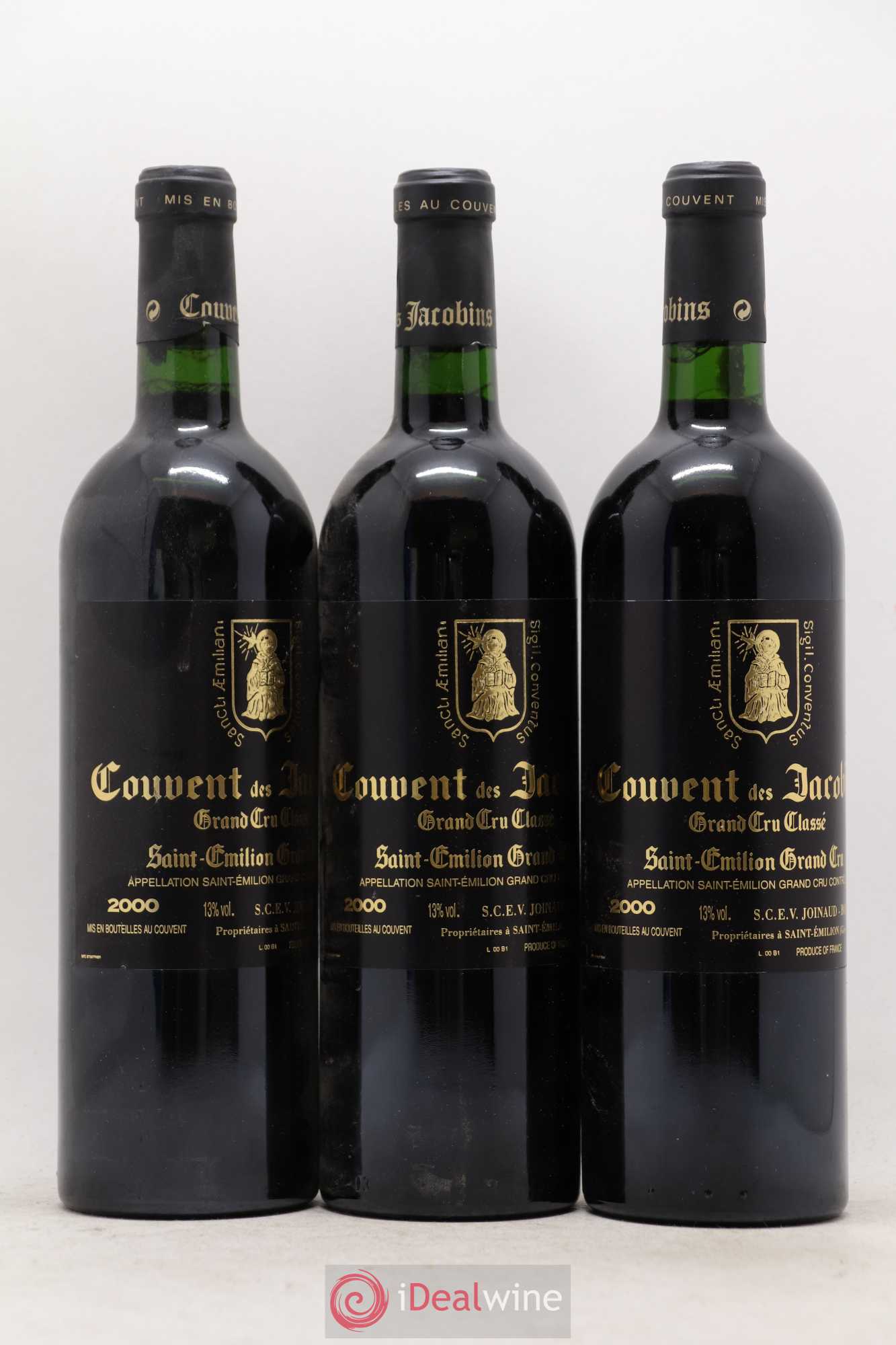 Château Couvent des Jacobins Grand Cru Classé 2000 - Lot de 6 bouteilles - 2