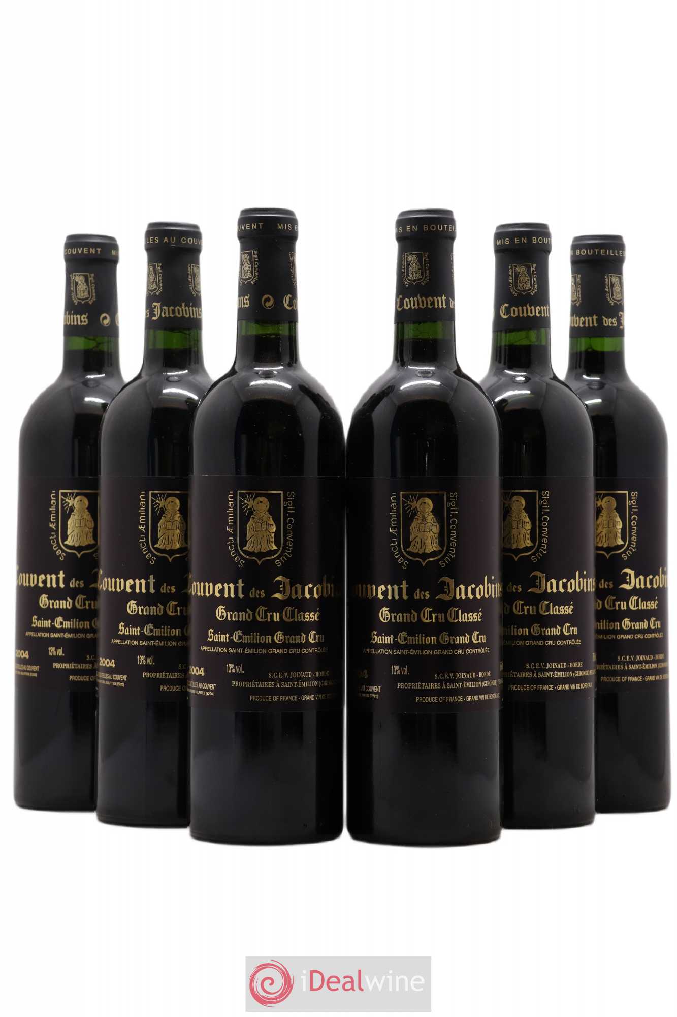 Château Couvent des Jacobins Grand Cru Classé 2004 - Lot de 6 bouteilles - 0