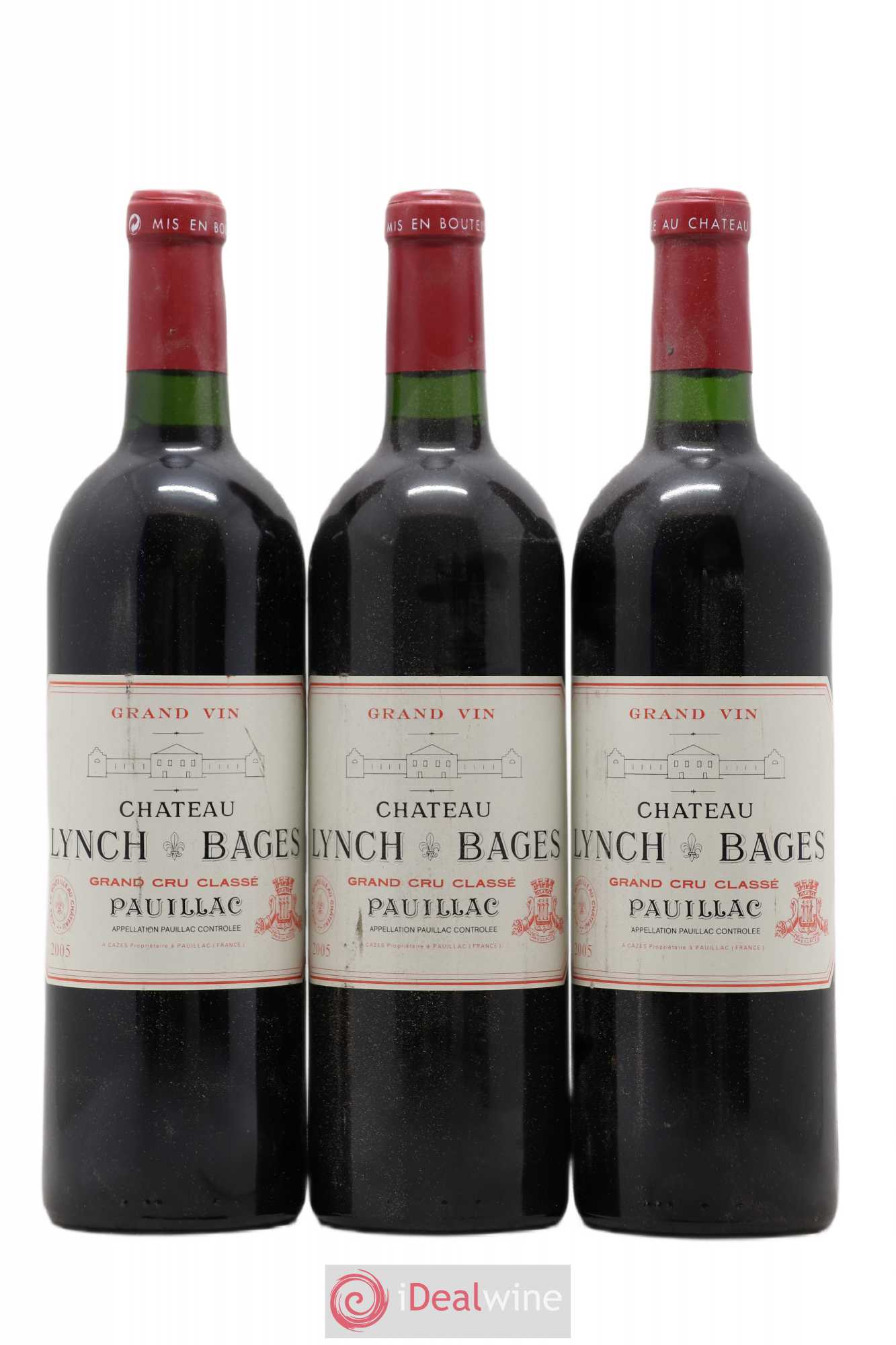 Château Lynch Bages 5ème Grand Cru Classé 2005 - Lot de 3 bouteilles - 0