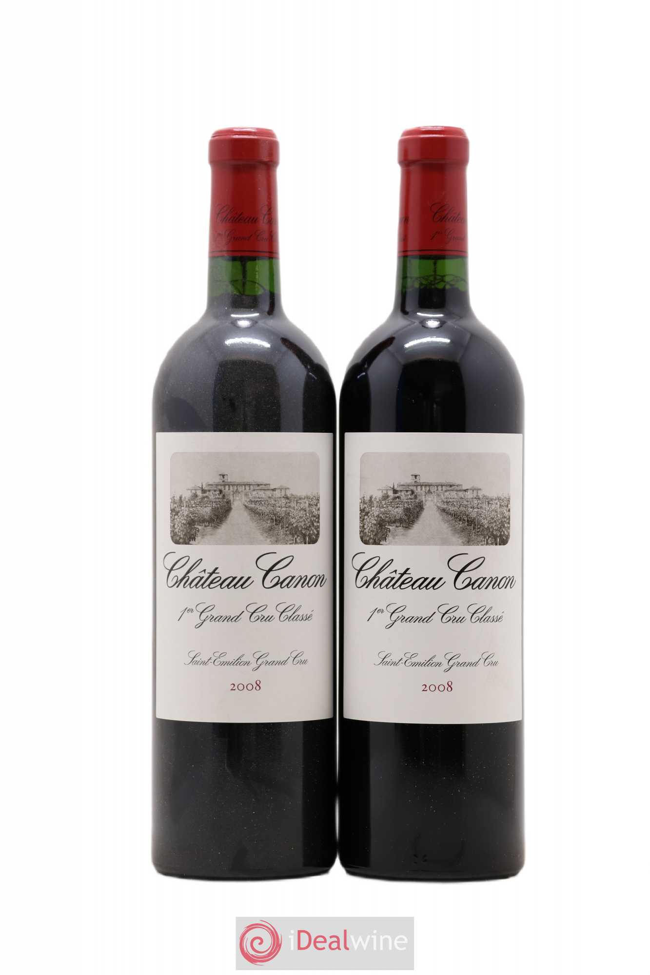 Château Canon 1er Grand Cru Classé B 2008 - Lot de 2 bouteilles - 0