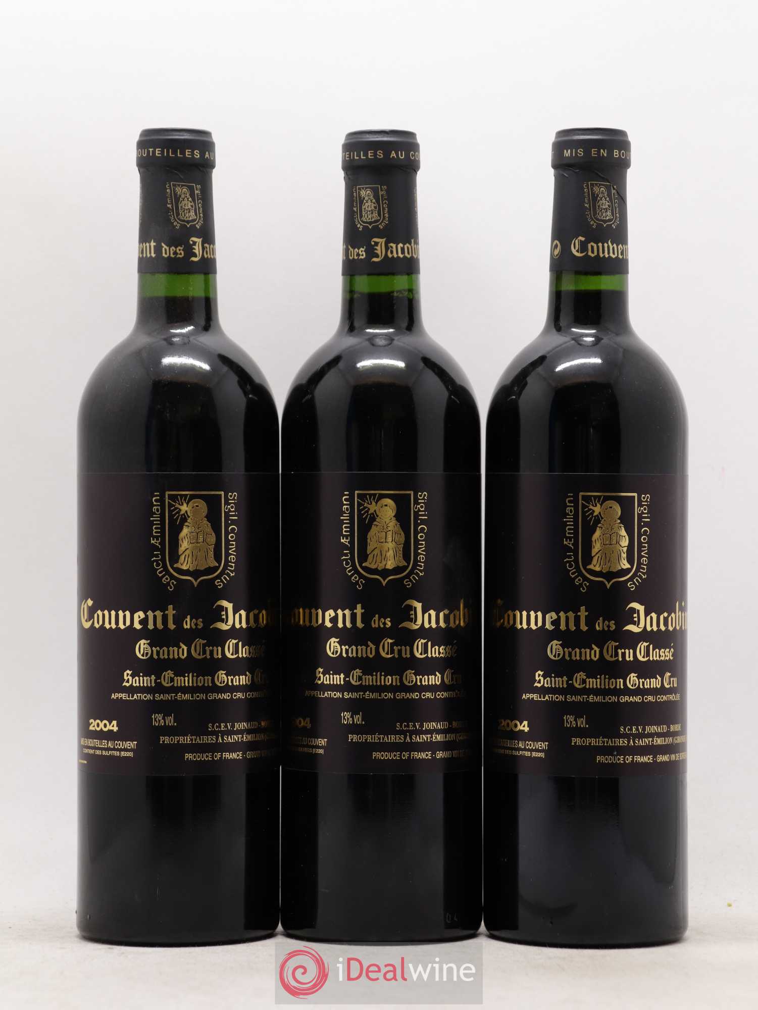 Château Couvent des Jacobins Grand Cru Classé 2004 - Lot de 12 bouteilles - 1