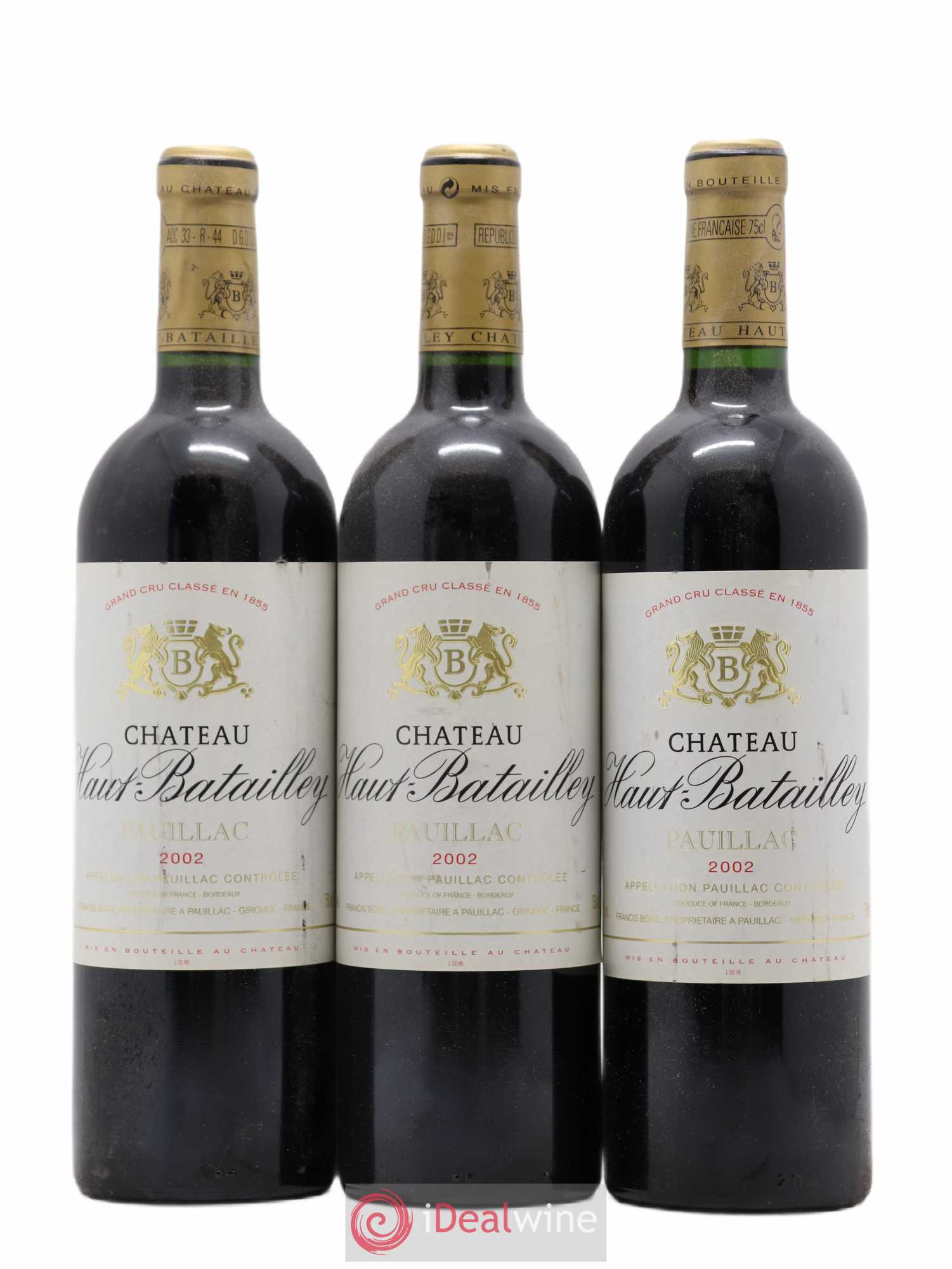 Château Haut Batailley 5ème Grand Cru Classé 2002 - Lot de 3 bouteilles - 0