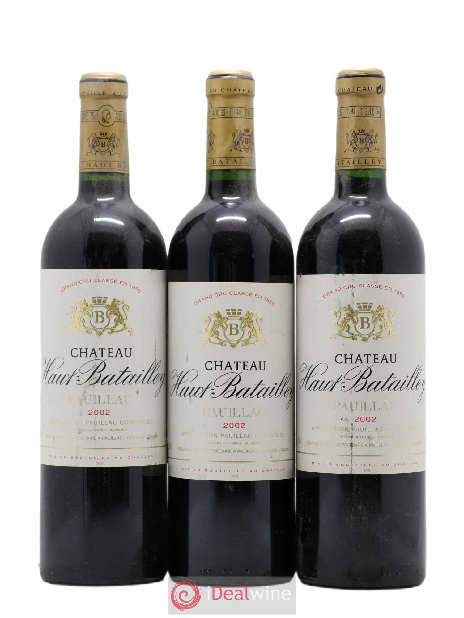 Château Haut Batailley 5ème Grand Cru Classé 2002 - Lot de 3 bouteilles - 0