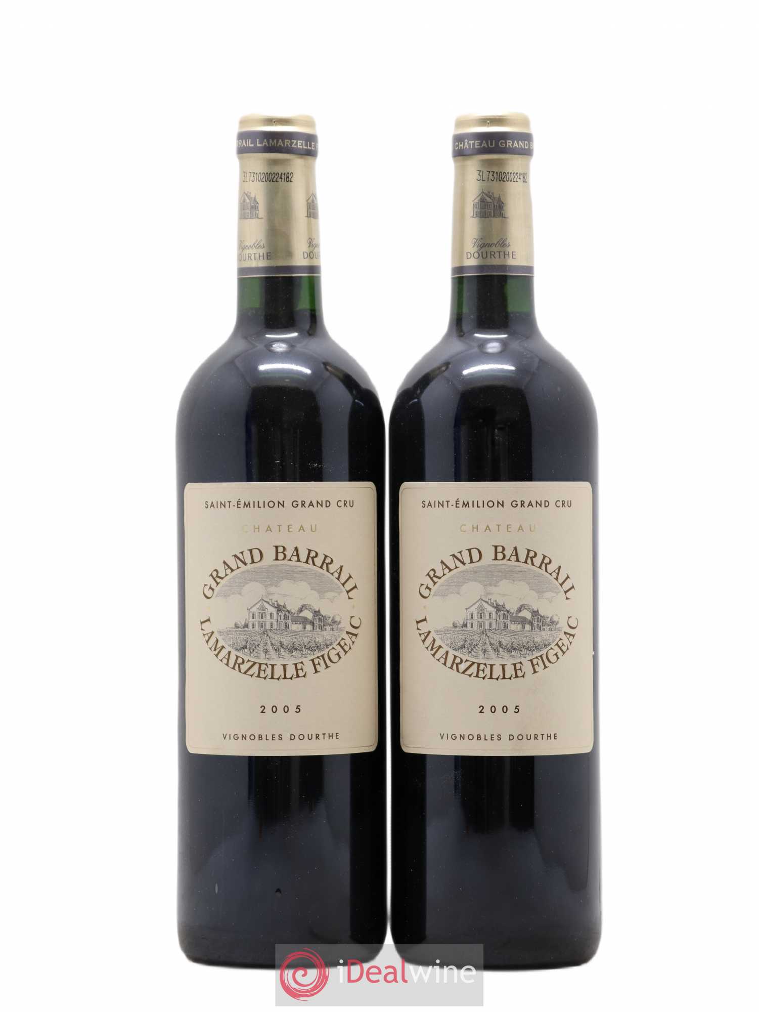 Château Grand Barrail Lamarzelle Figeac Grand Cru Classé 2005 - Lot de 2 bouteilles - 0