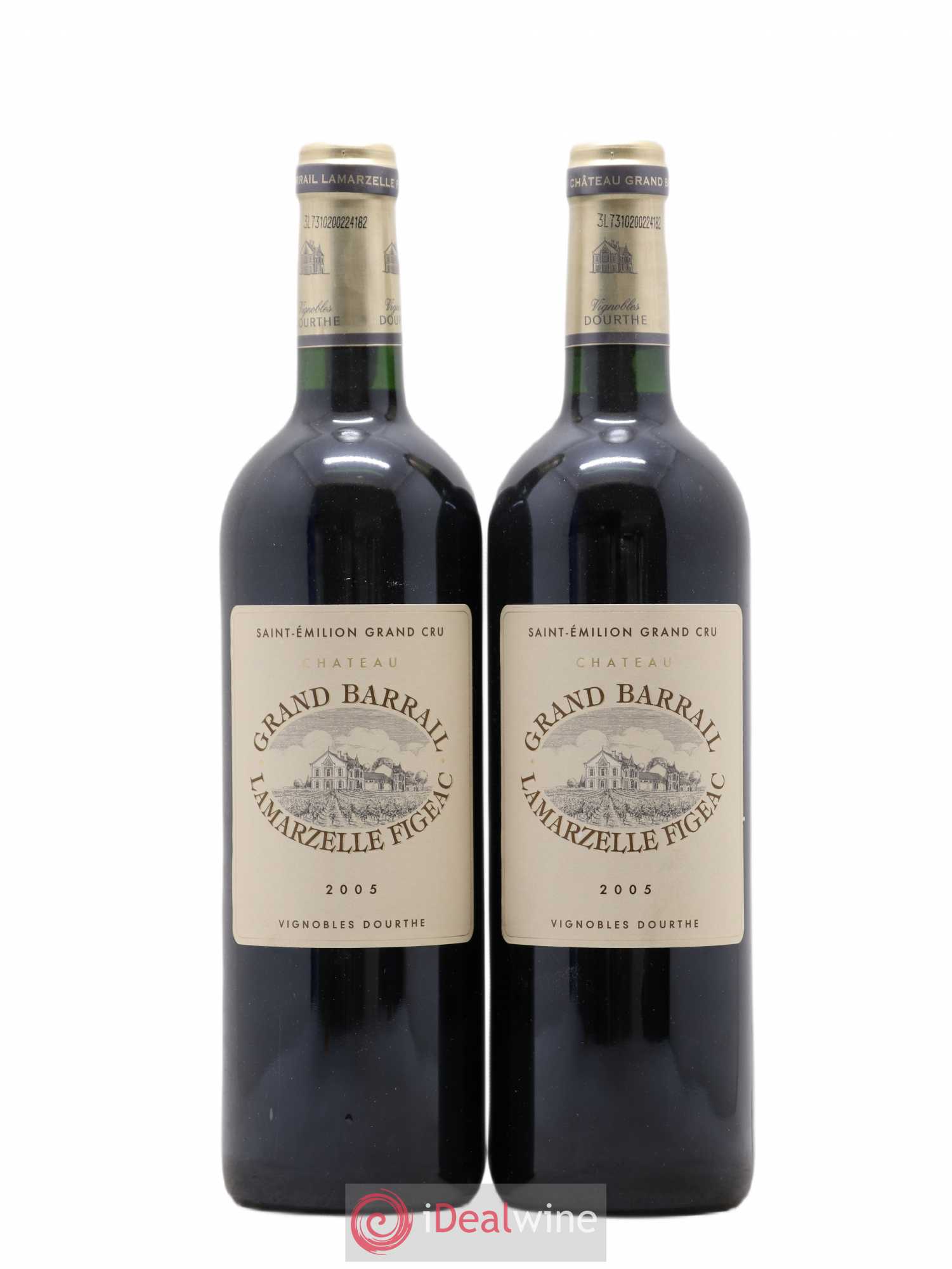 Château Grand Barrail Lamarzelle Figeac Grand Cru Classé 2005 - Lot de 2 bouteilles - 0