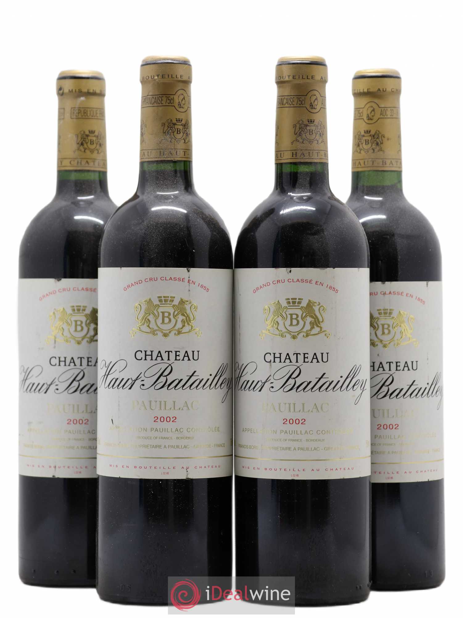 Château Haut Batailley 5ème Grand Cru Classé 2002 - Lot de 4 bouteilles - 0