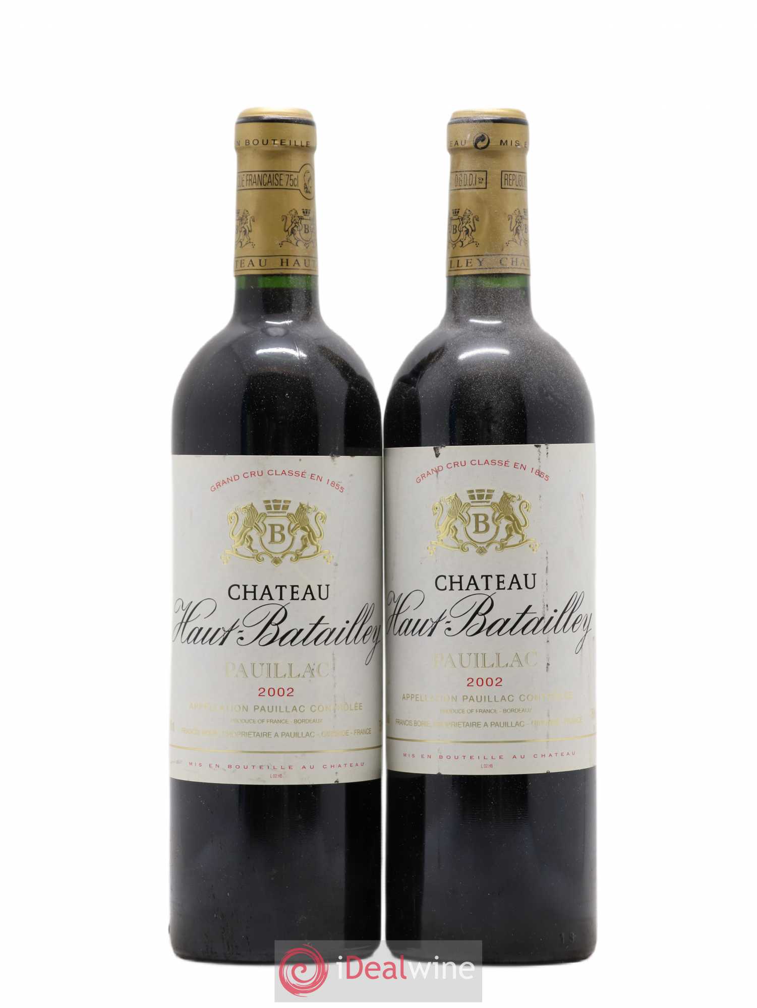 Château Haut Batailley 5ème Grand Cru Classé 2002 - Lot de 2 bouteilles - 0