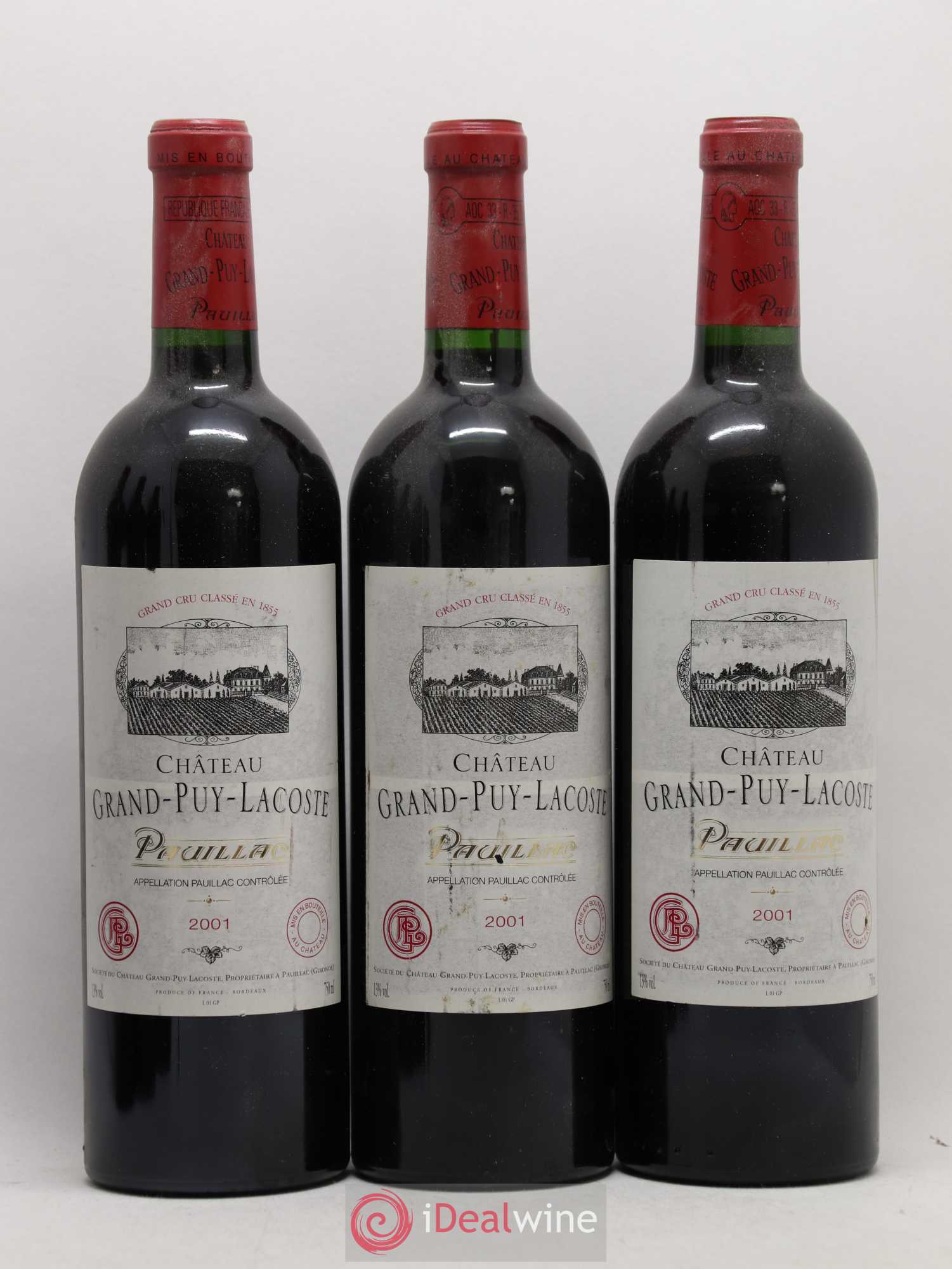 Château Grand Puy Lacoste 5ème Grand Cru Classé 2001 - Lot de 6 bouteilles - 1