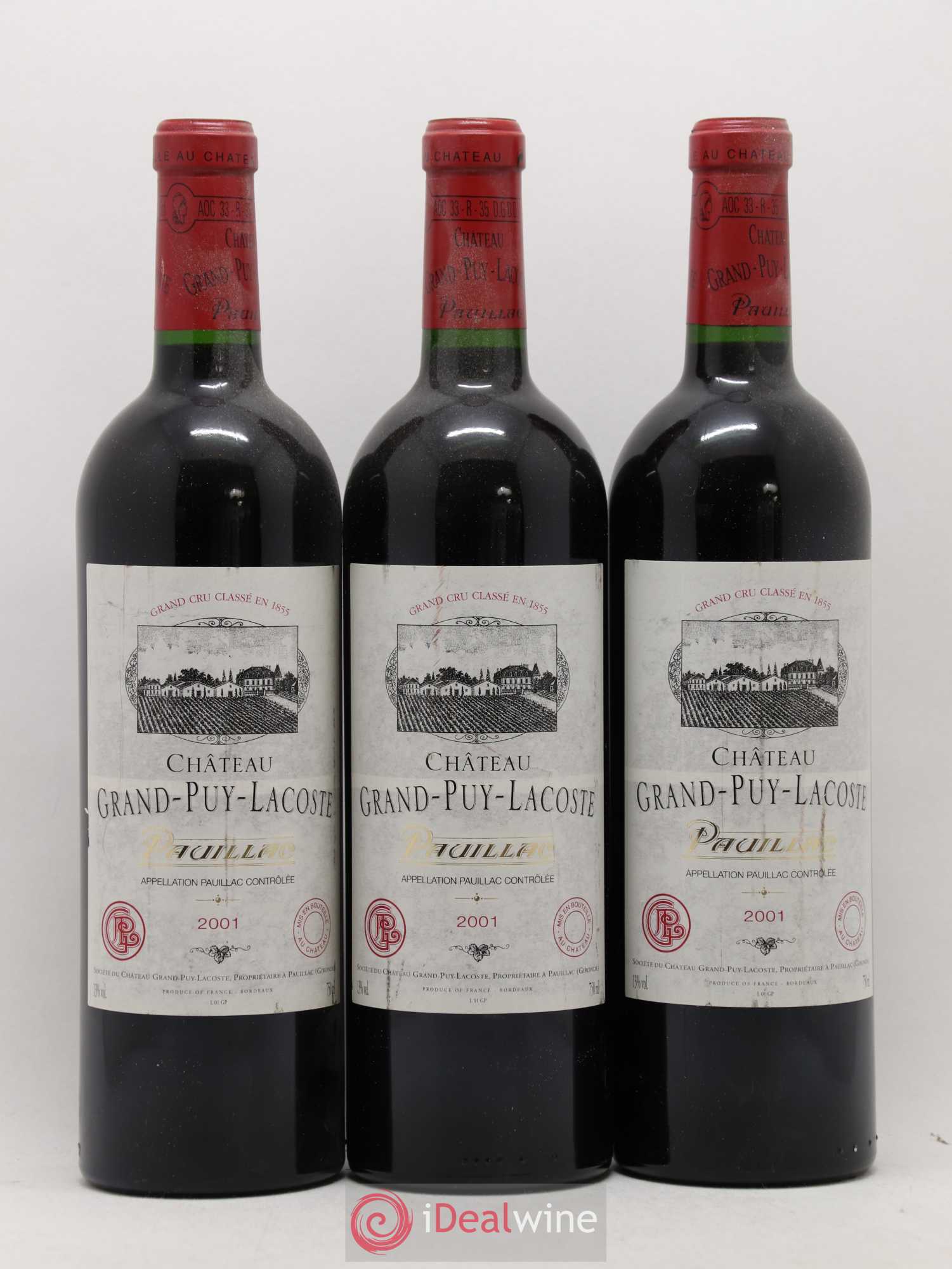 Château Grand Puy Lacoste 5ème Grand Cru Classé 2001 - Lot de 6 bouteilles - 2