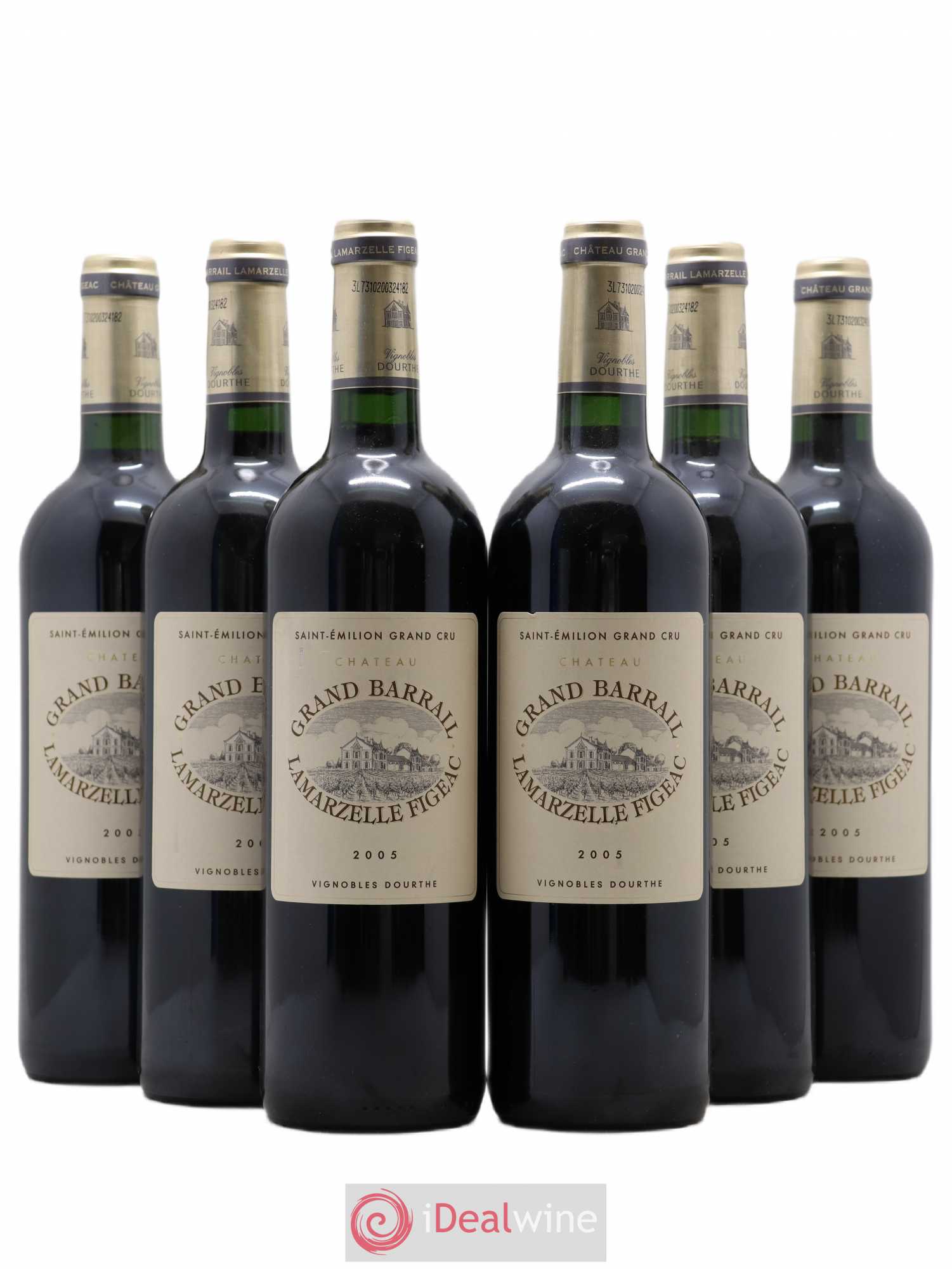 Château Grand Barrail Lamarzelle Figeac Grand Cru Classé 2005 - Lot de 6 bouteilles - 0