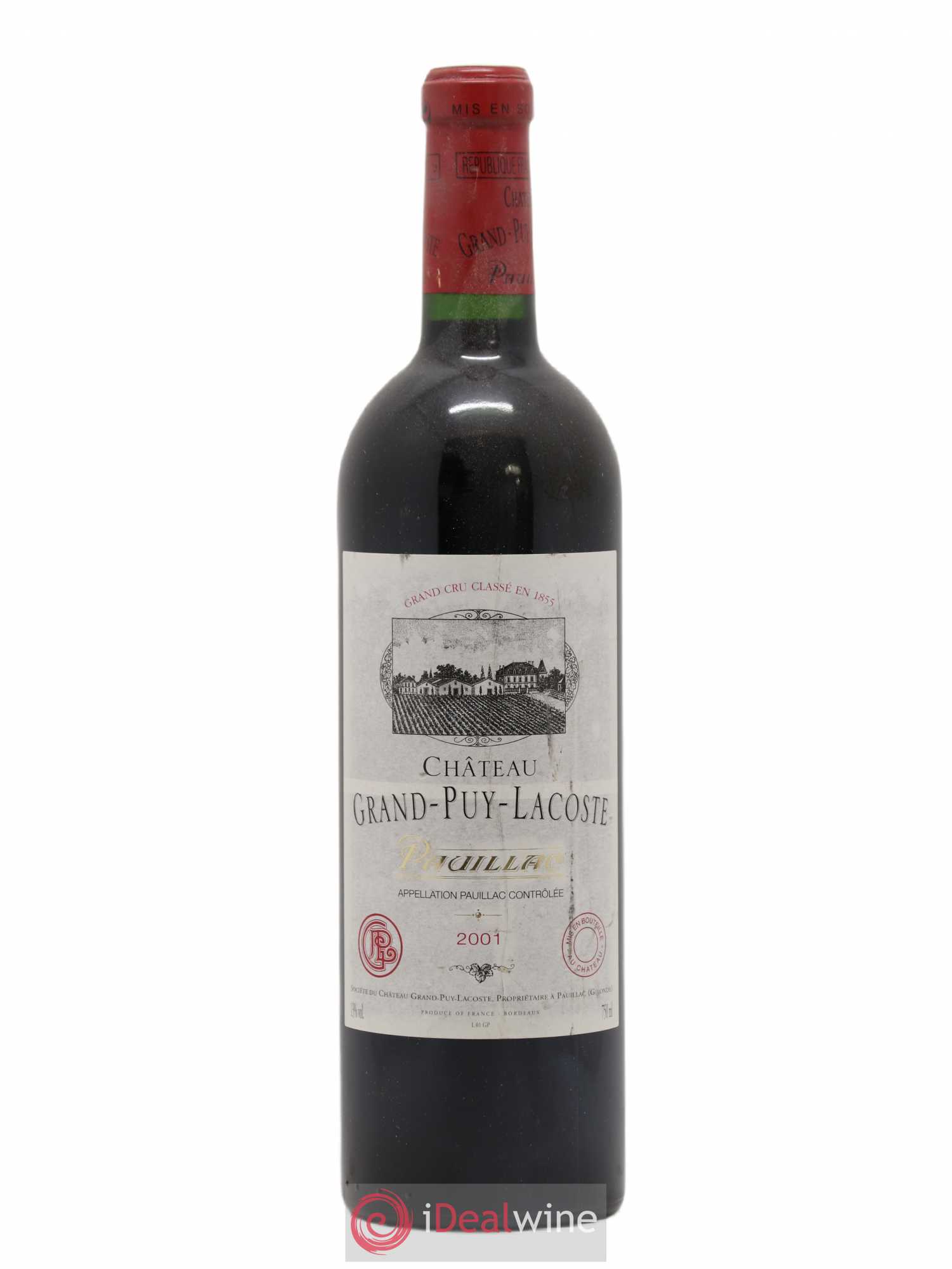Château Grand Puy Lacoste 5ème Grand Cru Classé 2001 - Lot de 1 bouteille - 0