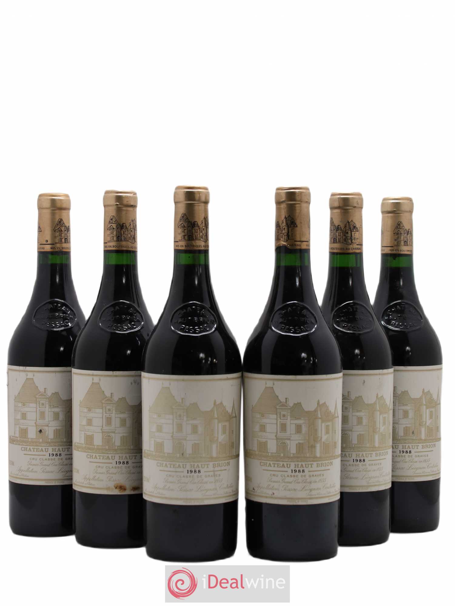 Château Haut Brion 1er Grand Cru Classé 1988 - Lot de 6 bouteilles - 0