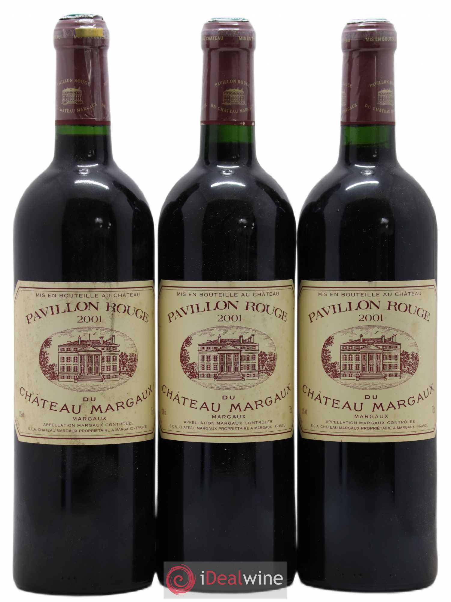 Pavillon Rouge du Château Margaux Second Vin 2001 - Lot de 3 bouteilles - 0
