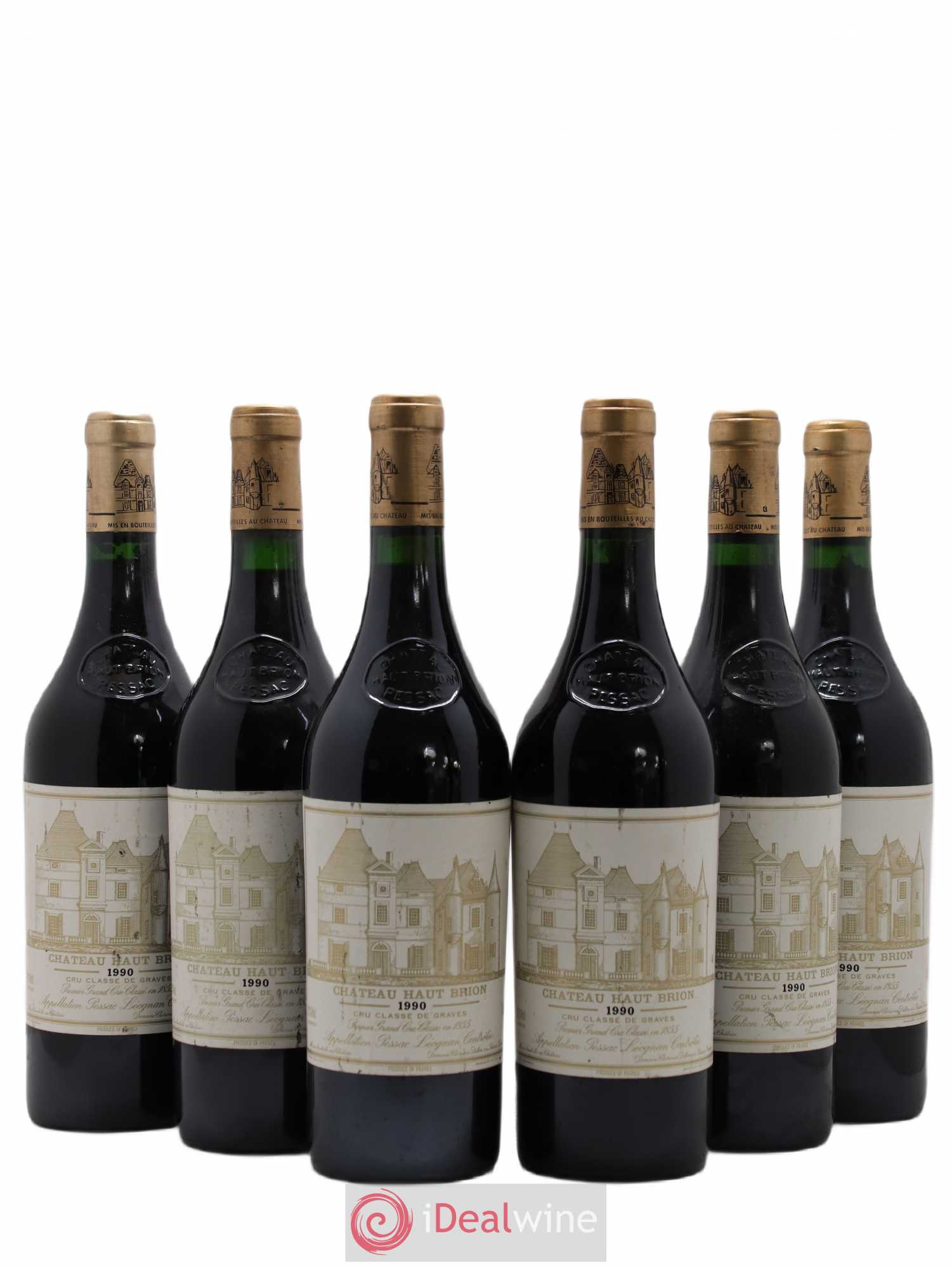 Château Haut Brion 1er Grand Cru Classé 1990 - Lot de 6 bouteilles - 0