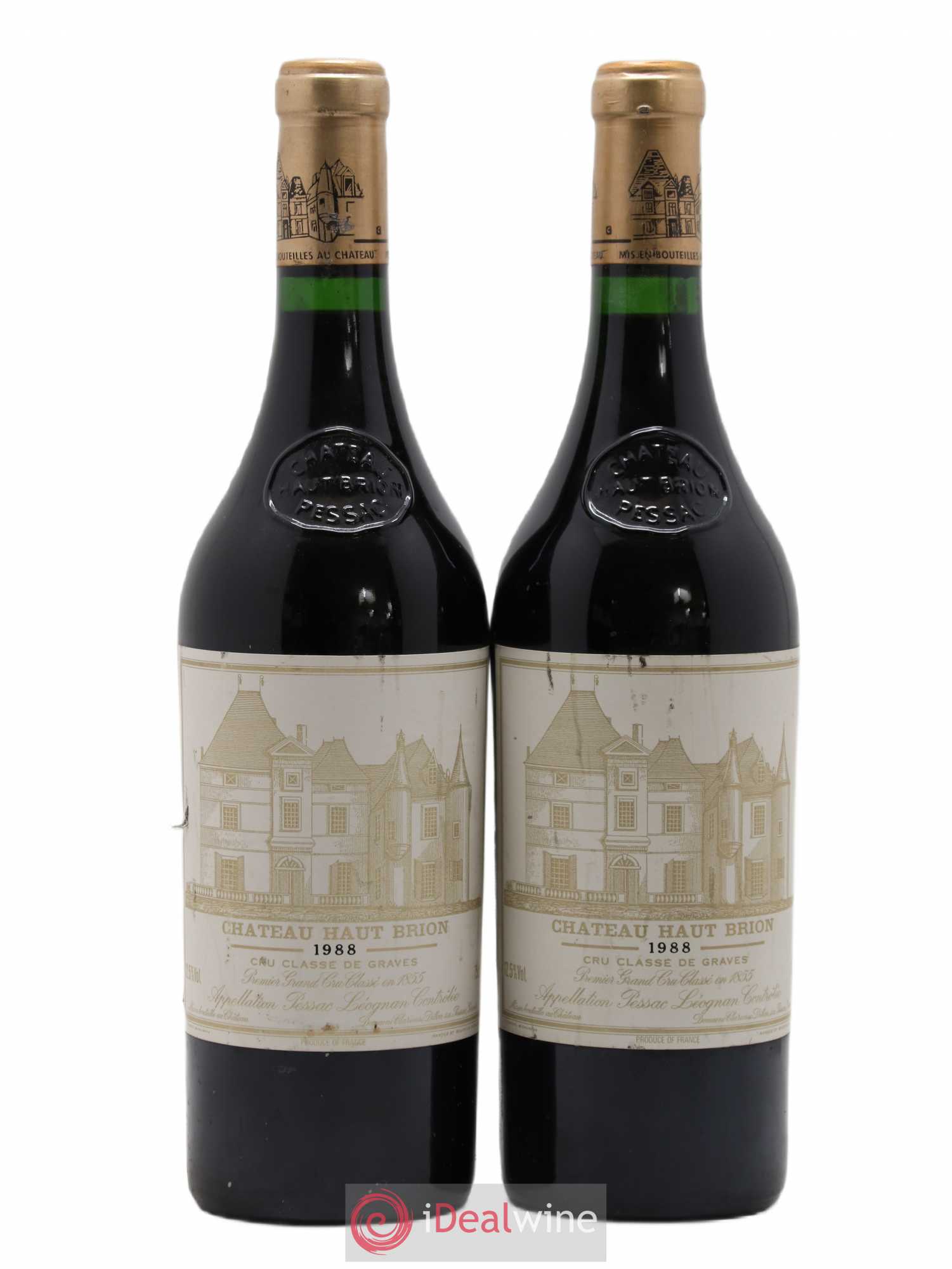 Château Haut Brion 1er Grand Cru Classé 1988 - Lot de 2 bouteilles - 0