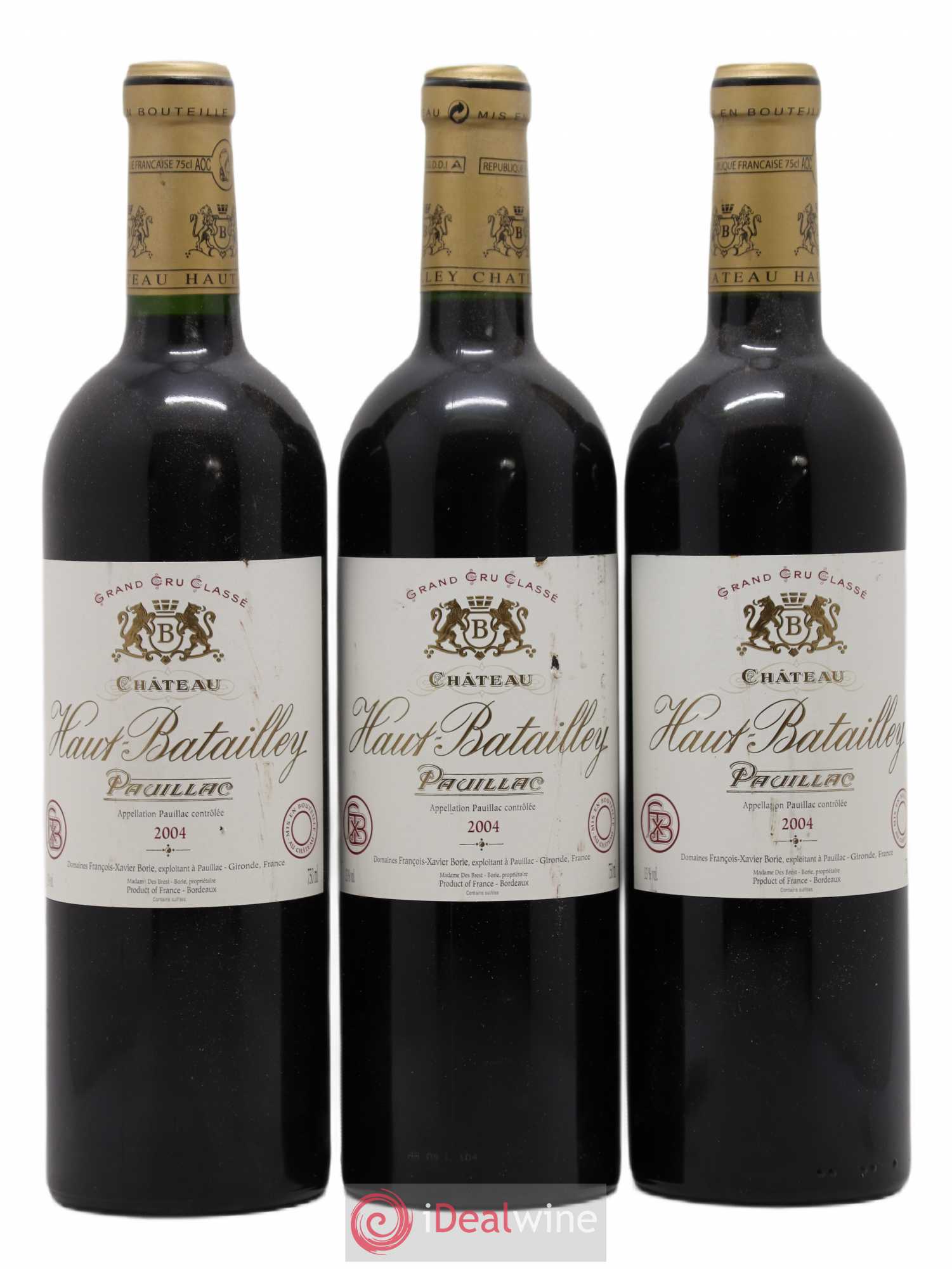 Château Haut Batailley 5ème Grand Cru Classé 2004 - Lot de 3 bouteilles - 0