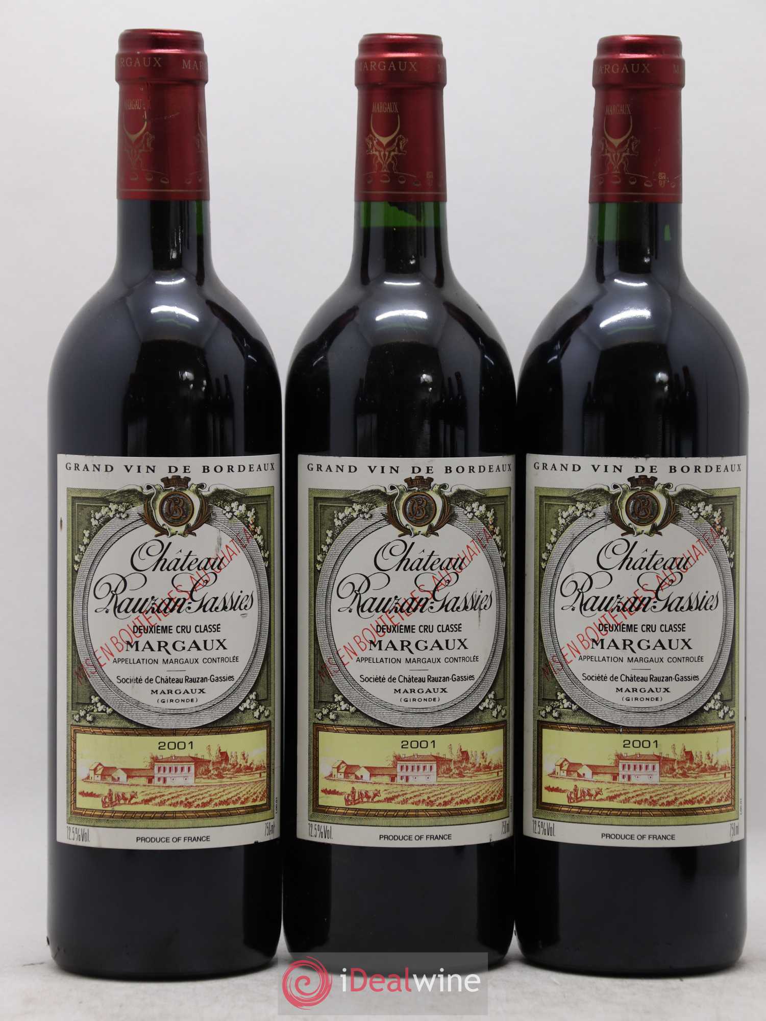 Château Rauzan-Gassies 2ème Grand Cru Classé 2001 - Lot de 12 bouteilles - 2