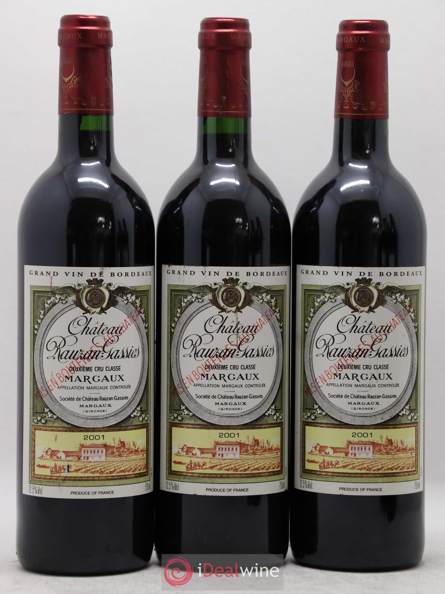 Château Rauzan-Gassies 2ème Grand Cru Classé 2001 - Lot de 12 bouteilles - 3