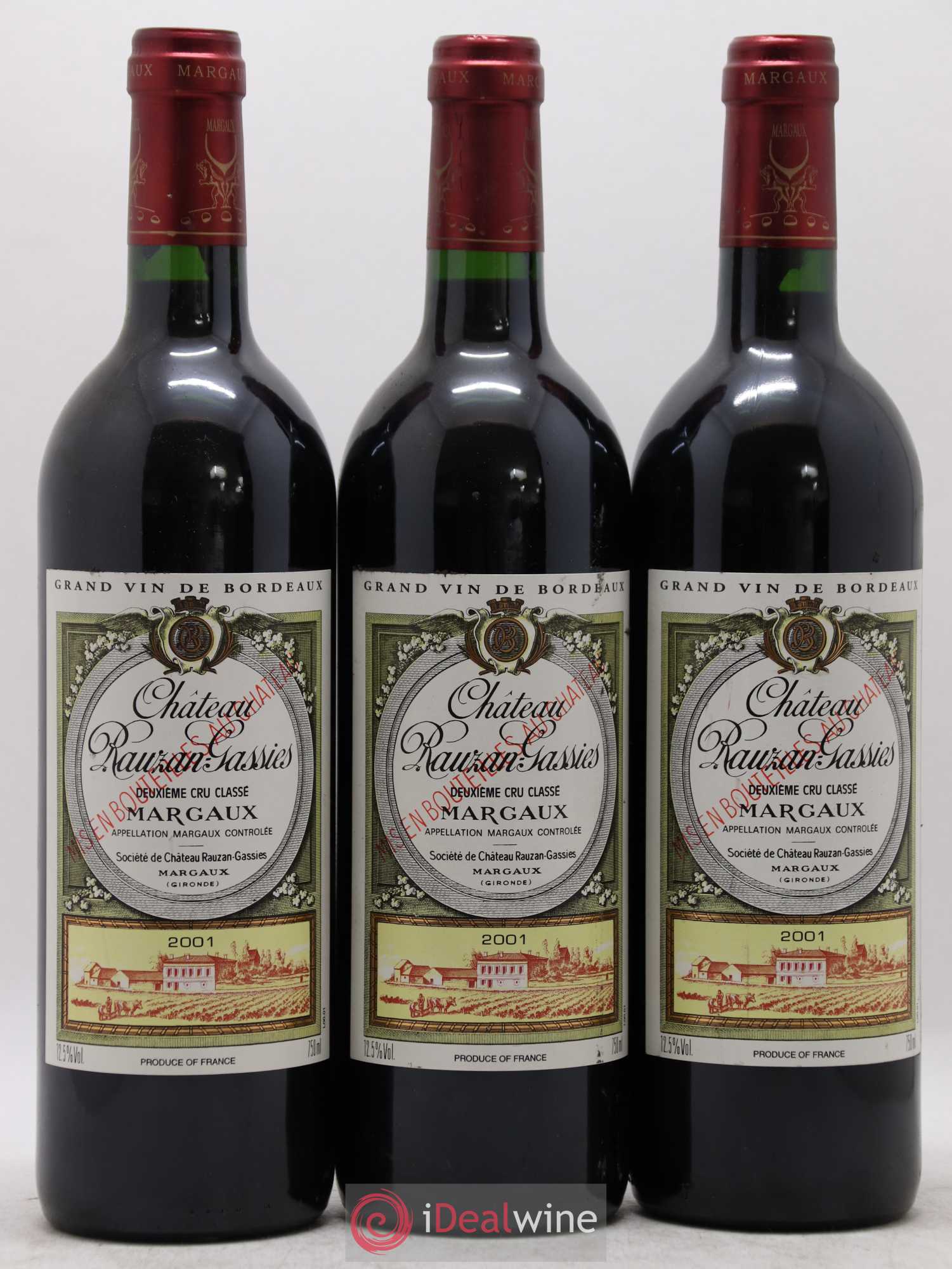 Château Rauzan-Gassies 2ème Grand Cru Classé 2001 - Lot de 12 bouteilles - 4