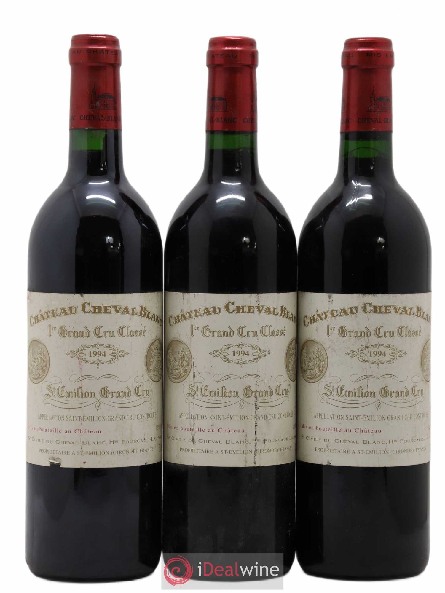 Château Cheval Blanc 1er Grand Cru Classé A 1994 - Lot de 3 bouteilles - 0
