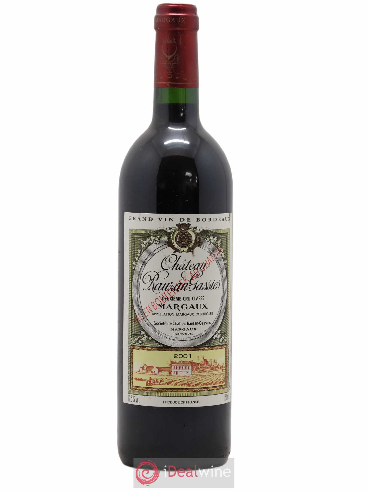 Château Rauzan-Gassies 2ème Grand Cru Classé 2001 - Lot de 1 bouteille - 0