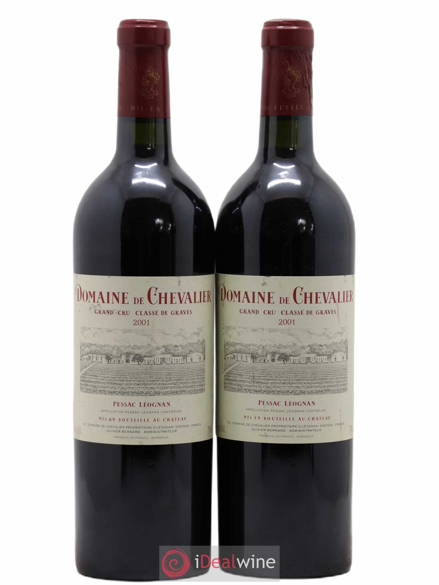 Domaine de Chevalier Cru Classé de Graves 2001 - Lot de 2 bouteilles - 0