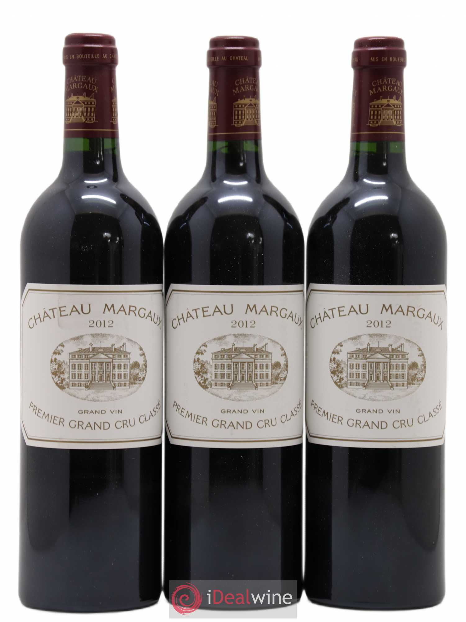 Château Margaux 1er Grand Cru Classé 2012 - Lot de 3 bouteilles - 0