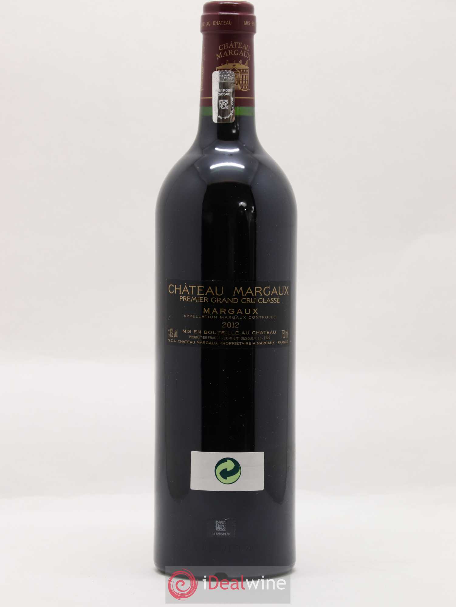 Château Margaux 1er Grand Cru Classé 2012 - Lot de 1 bouteille - 1