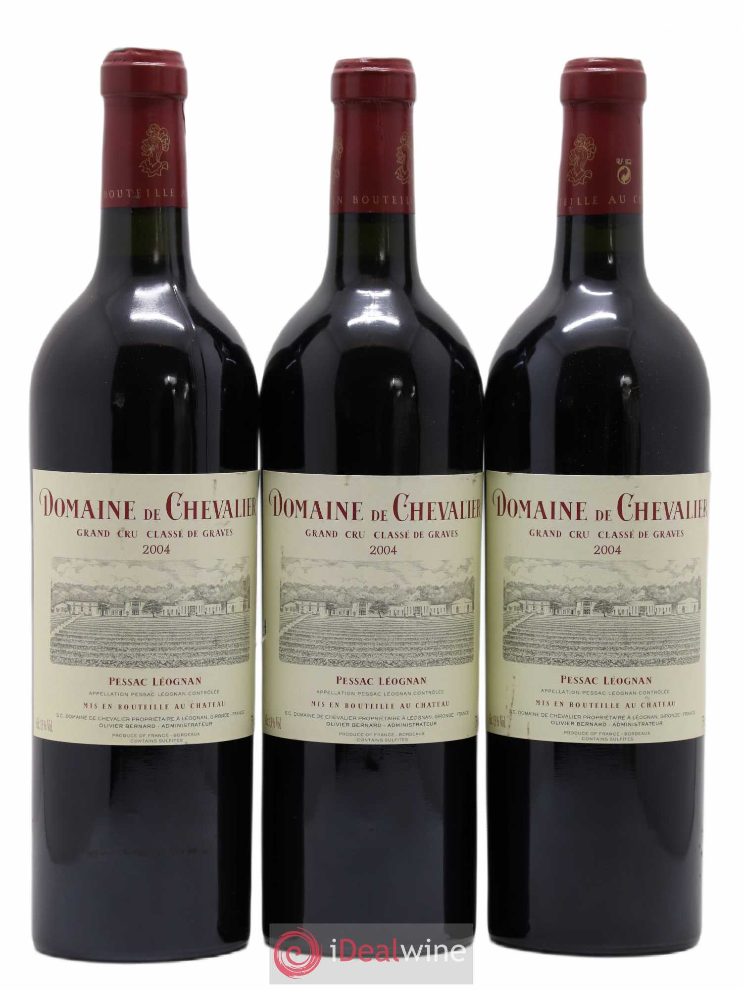 Domaine de Chevalier Cru Classé de Graves 2004 - Lot de 3 bouteilles - 0