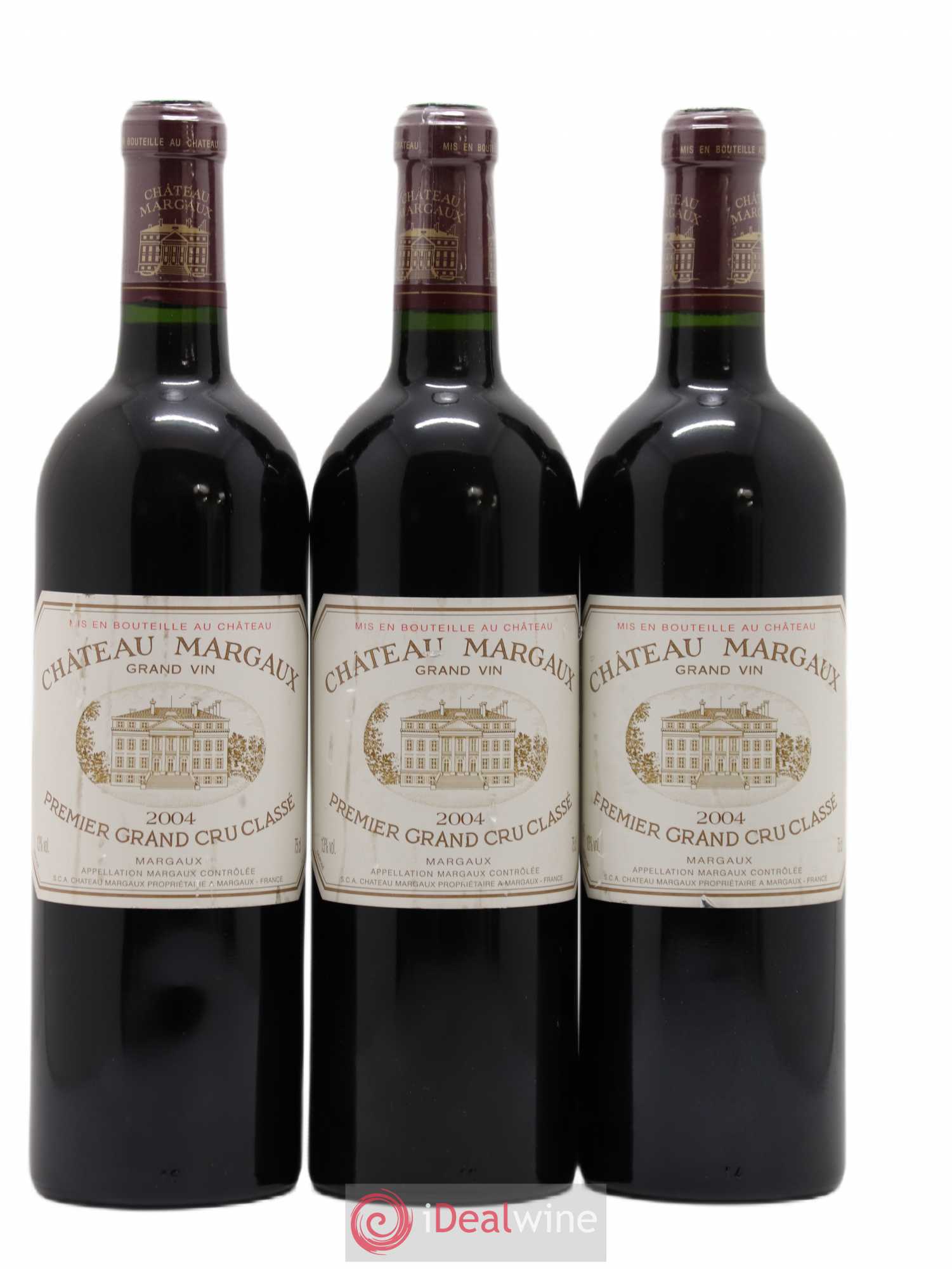 Château Margaux 1er Grand Cru Classé 2004 - Lot de 3 bouteilles - 0