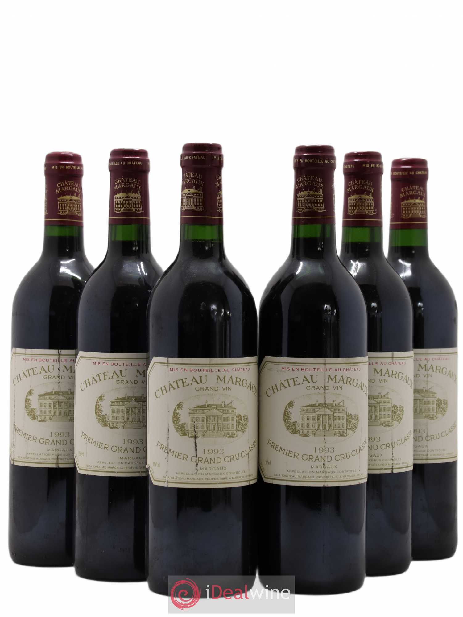 Château Margaux 1er Grand Cru Classé 1993 - Lot de 6 bouteilles - 0