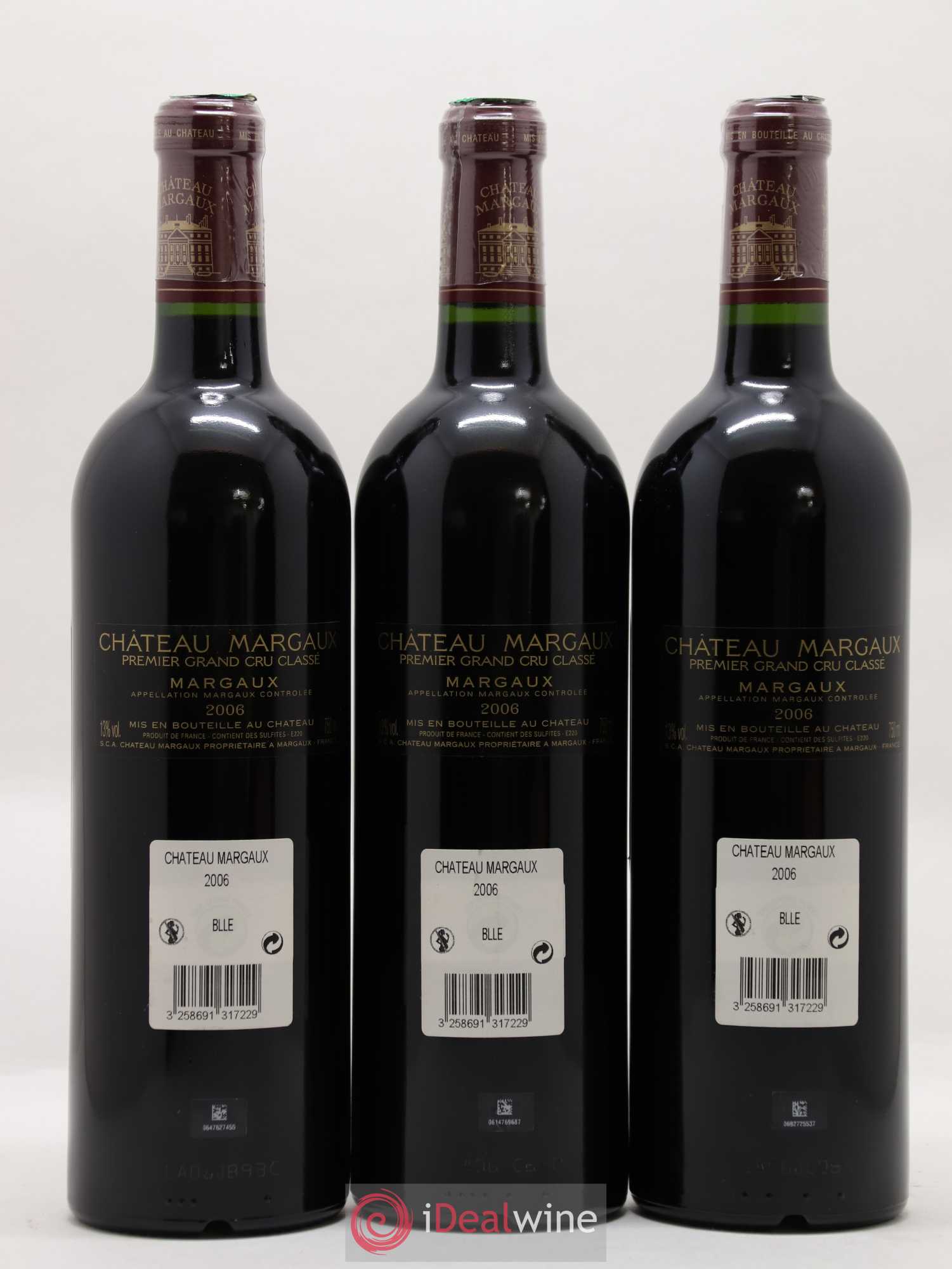 Château Margaux 1er Grand Cru Classé 2006 - Lot de 3 bouteilles - 1