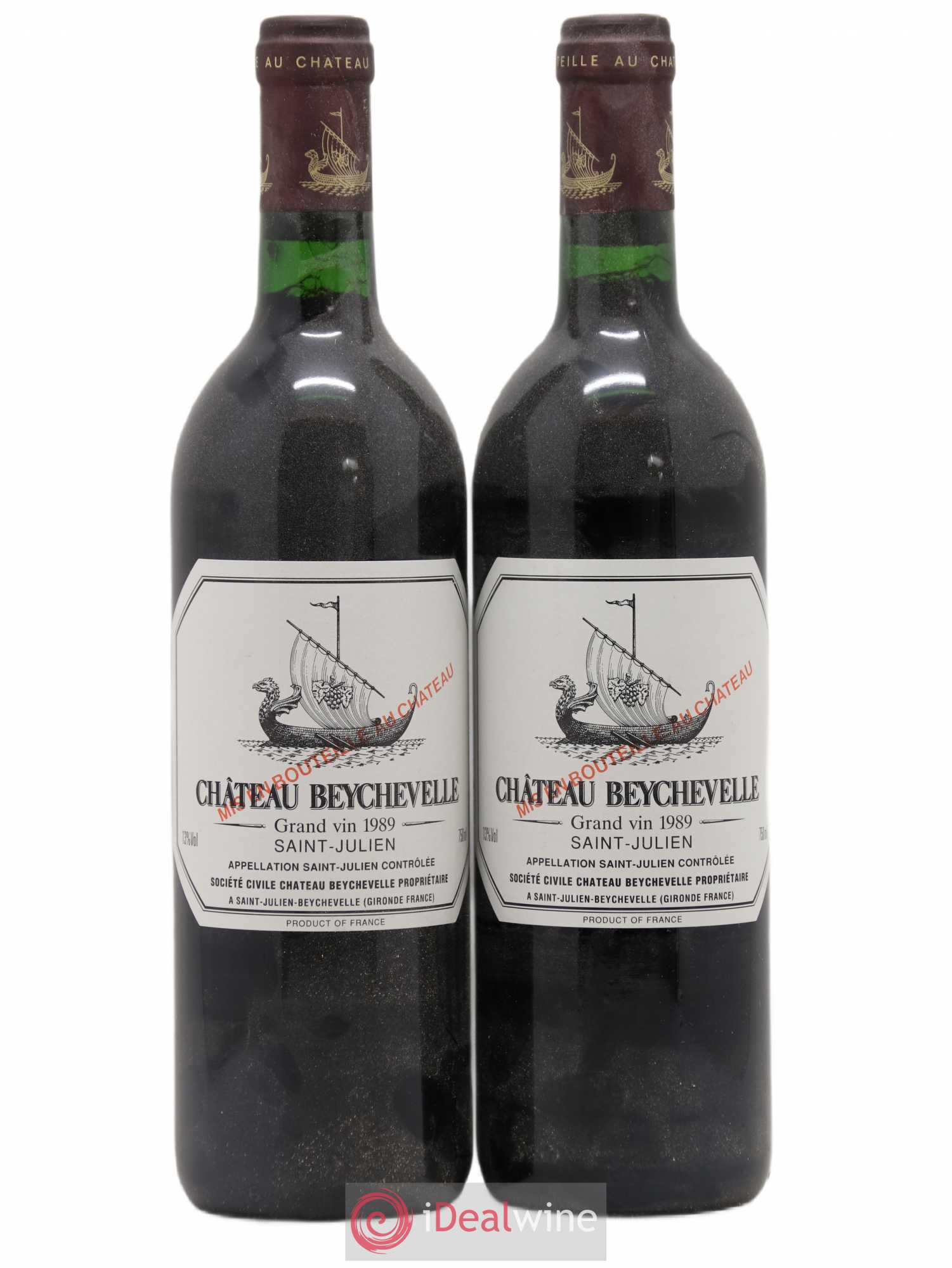 Château Beychevelle 4ème Grand Cru Classé 1989 - Lot de 2 bouteilles - 0