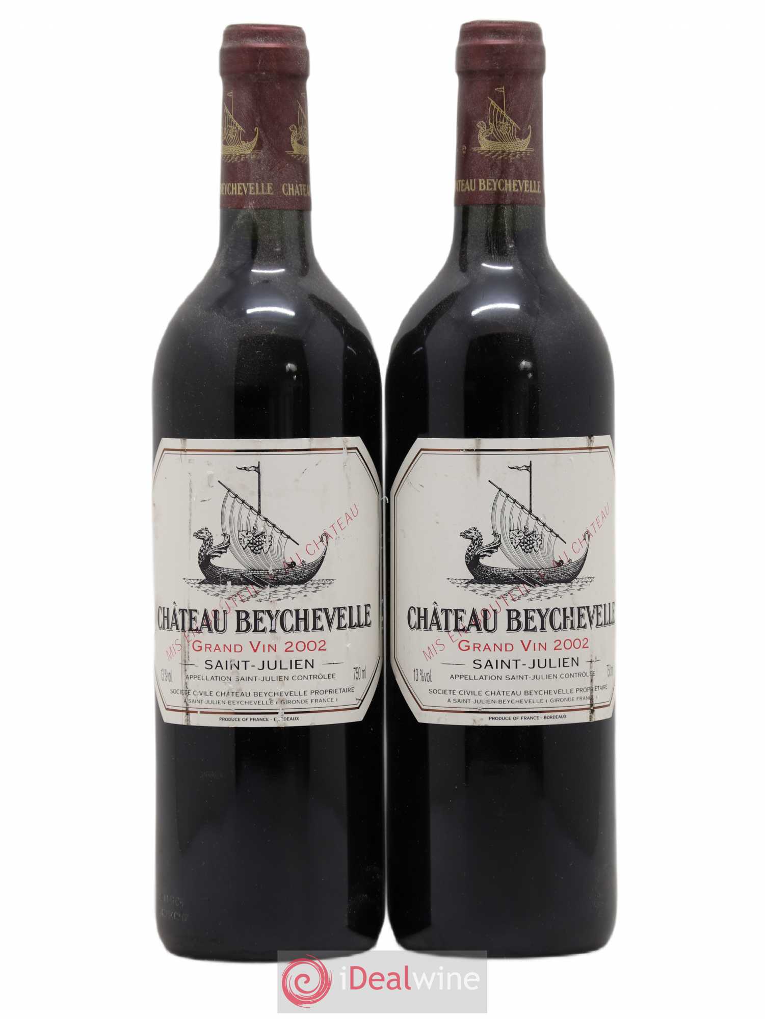 Château Beychevelle 4ème Grand Cru Classé 2002 - Lot de 2 bouteilles - 0