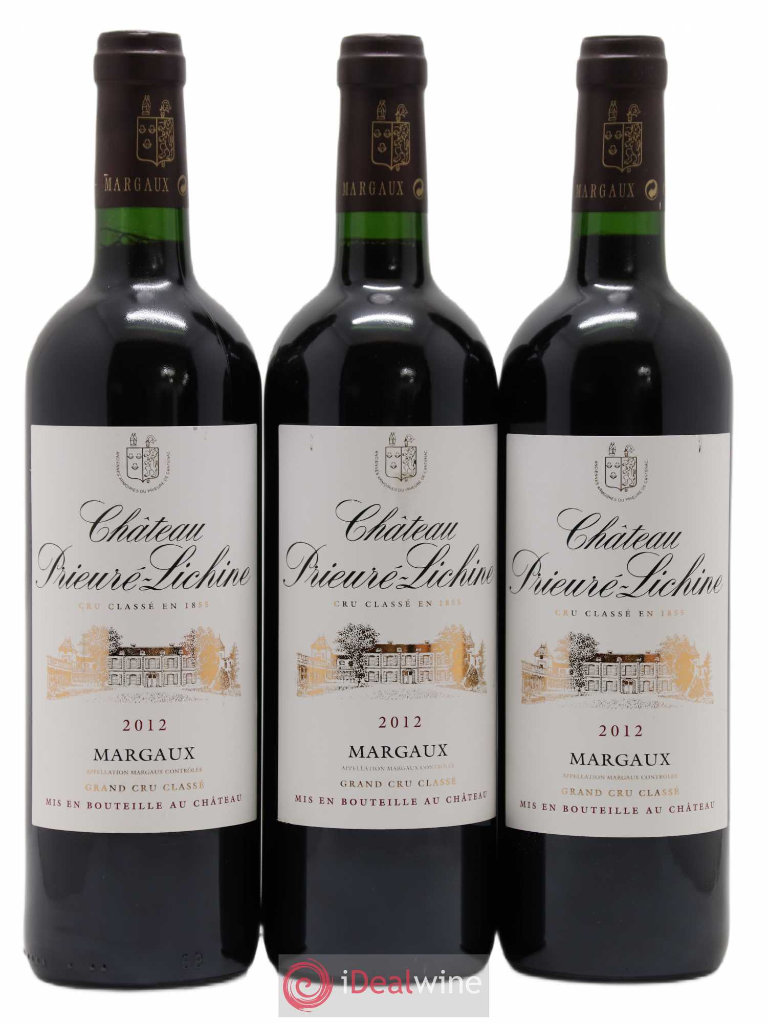 Château Prieuré Lichine 4ème Grand Cru Classé 2012 - Lot de 3 bouteilles - 0